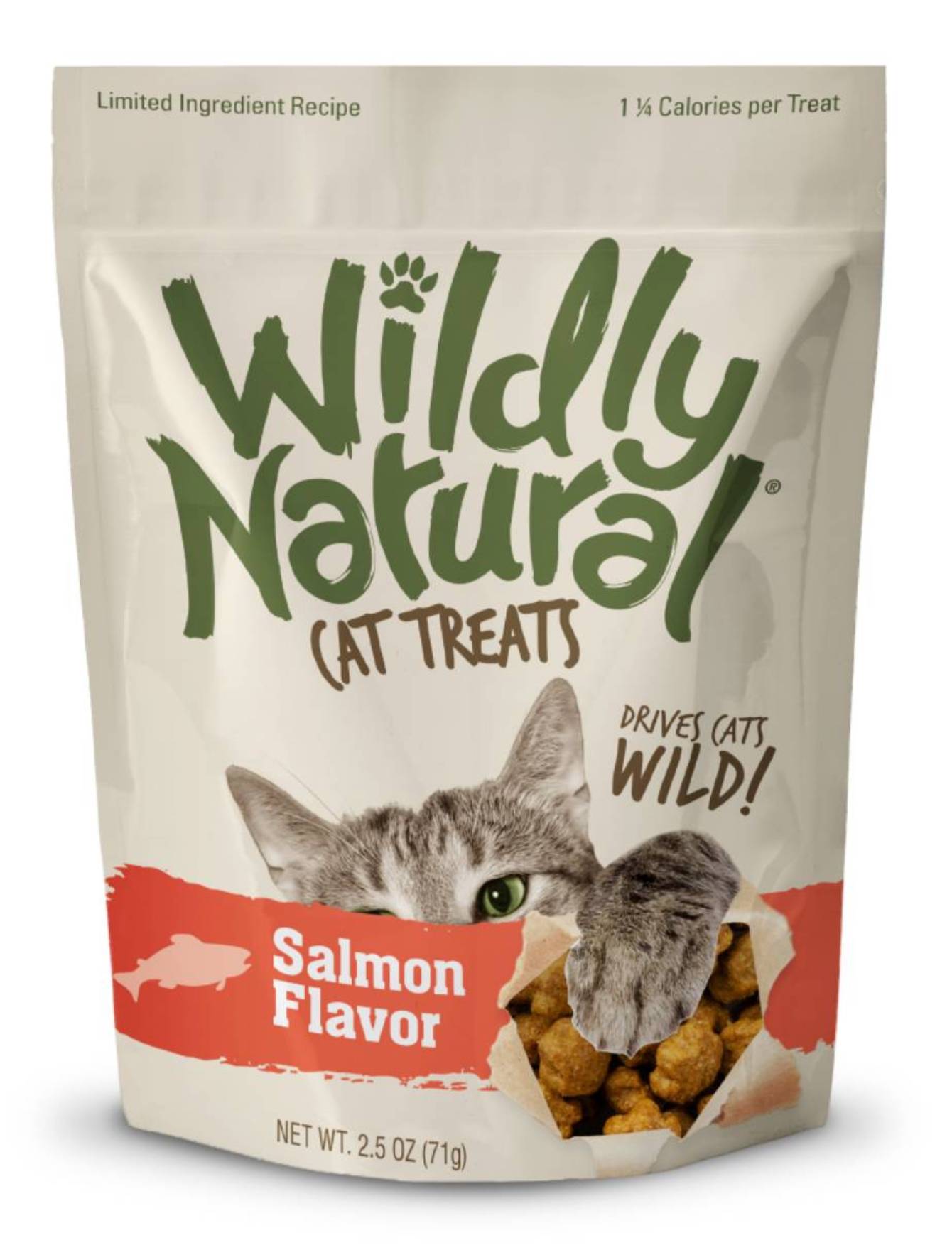 Fruitables Wildly Natural Salmon Cat Treats 2.5oz - Grain-Free, Healthy Snacks for Cats - Perfect for Training, Rewards & Bonding with Your Feline Friend