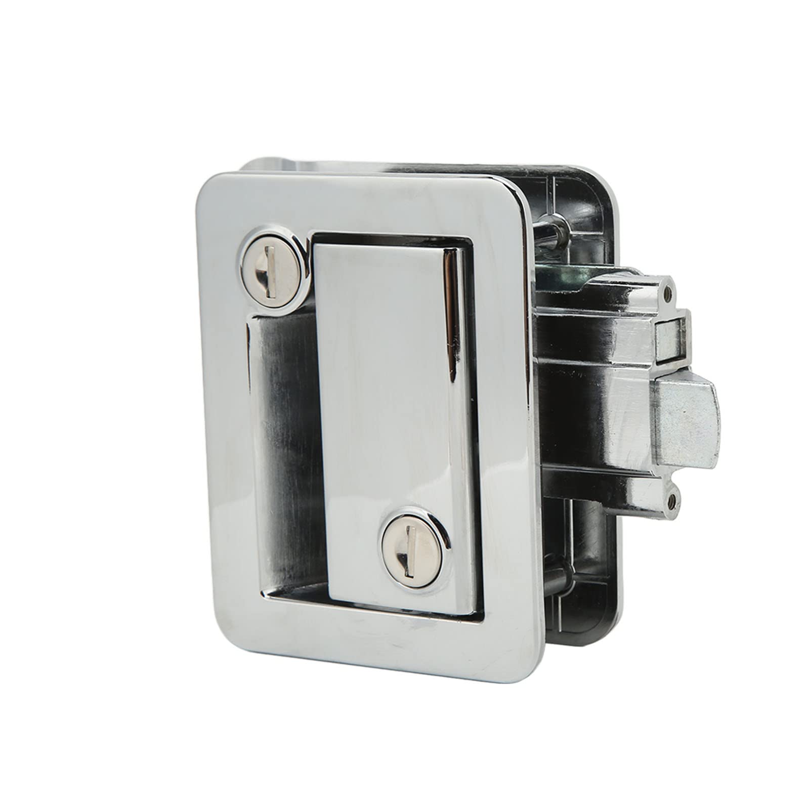 RV Entrance Door Lock with Built-in Deadbolt - Durable Aluminum Alloy for Travel Trailers, Motorhomes & Trucks (Chrome Finish) | Secure Access for RV Camping & Road Trips