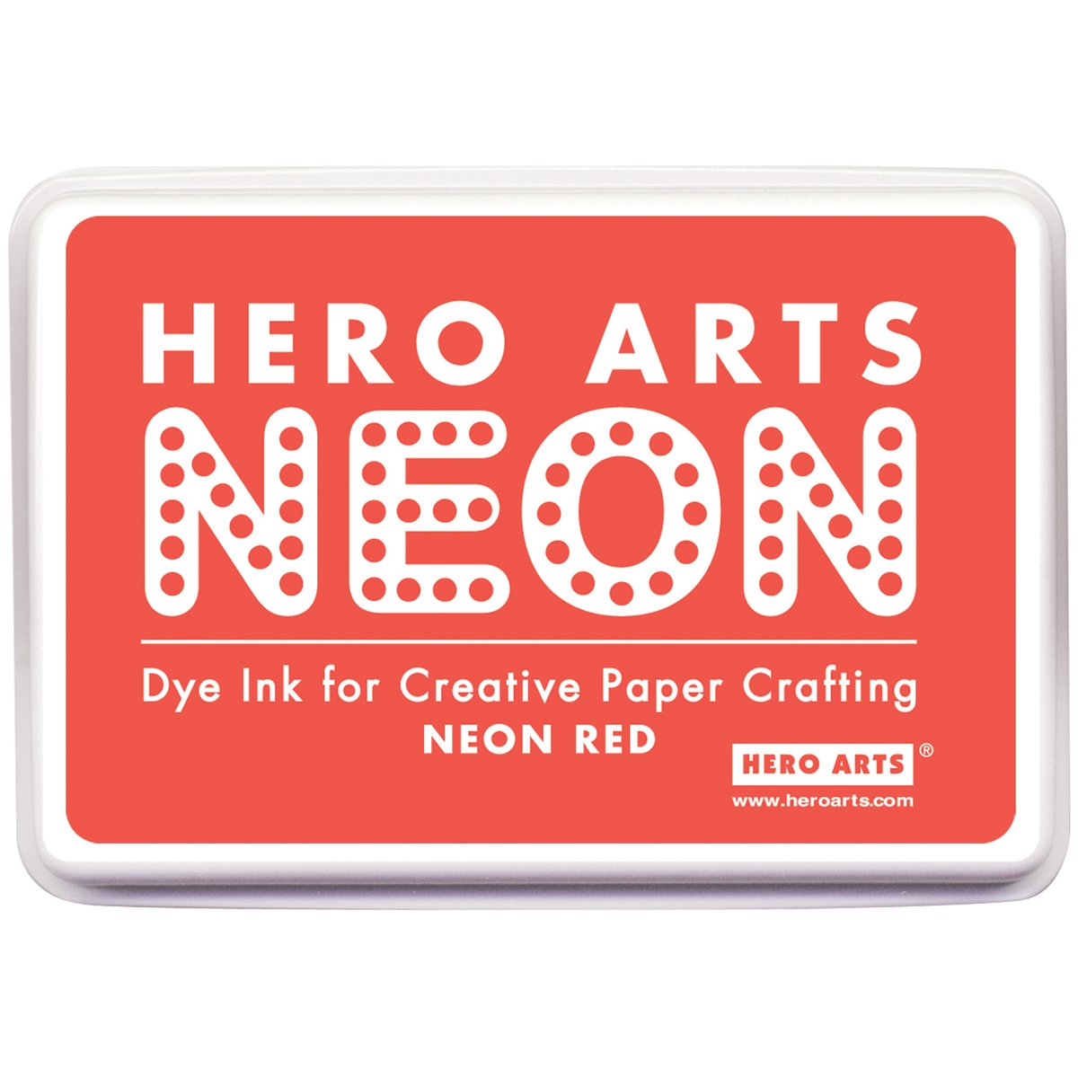 Hero Arts Neon Ink Pad - Vibrant Red Ink for Stamping, Scrapbooking & Card Making - Perfect for DIY Crafts, Invitations & Art Projects