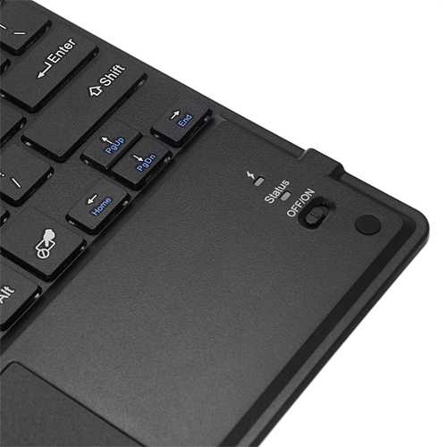 B.O.W HB092C Universal Bluetooth Wireless Touch Keyboard for Tablet, Cell Phone, PC - Compatible with iOS, Android, Windows - Perfect for Home Office, Remote Work & Mobile Typing