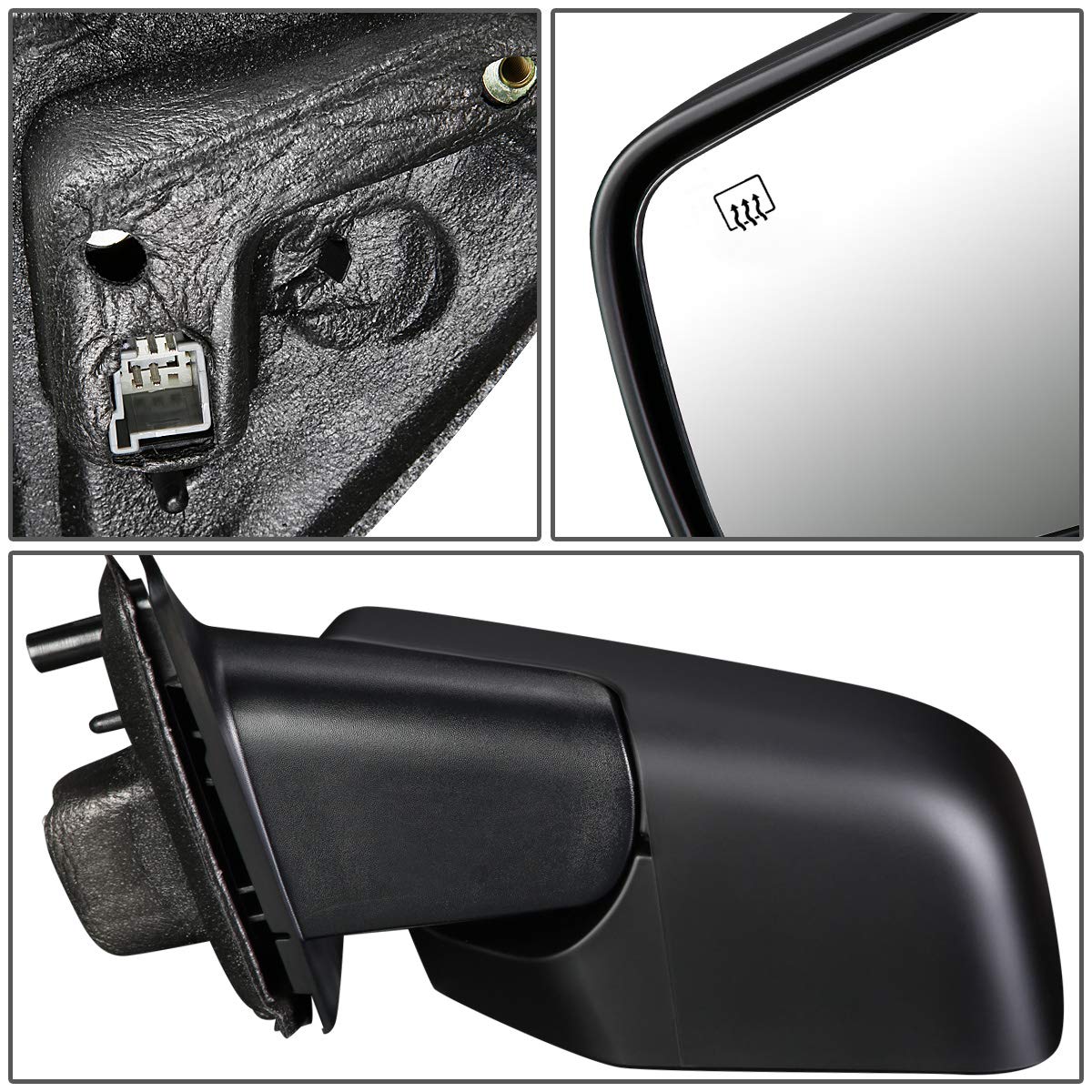 Auto Dynasty MA1320164 MA1321164 Pair OE Style Powered & Heated Side View Mirrors - Compatible with 2009-2011 Mazda Tribute | Replacement for Foggy/Broken Mirrors | Enhanced Visibility & Safety for Night/Rain Driving