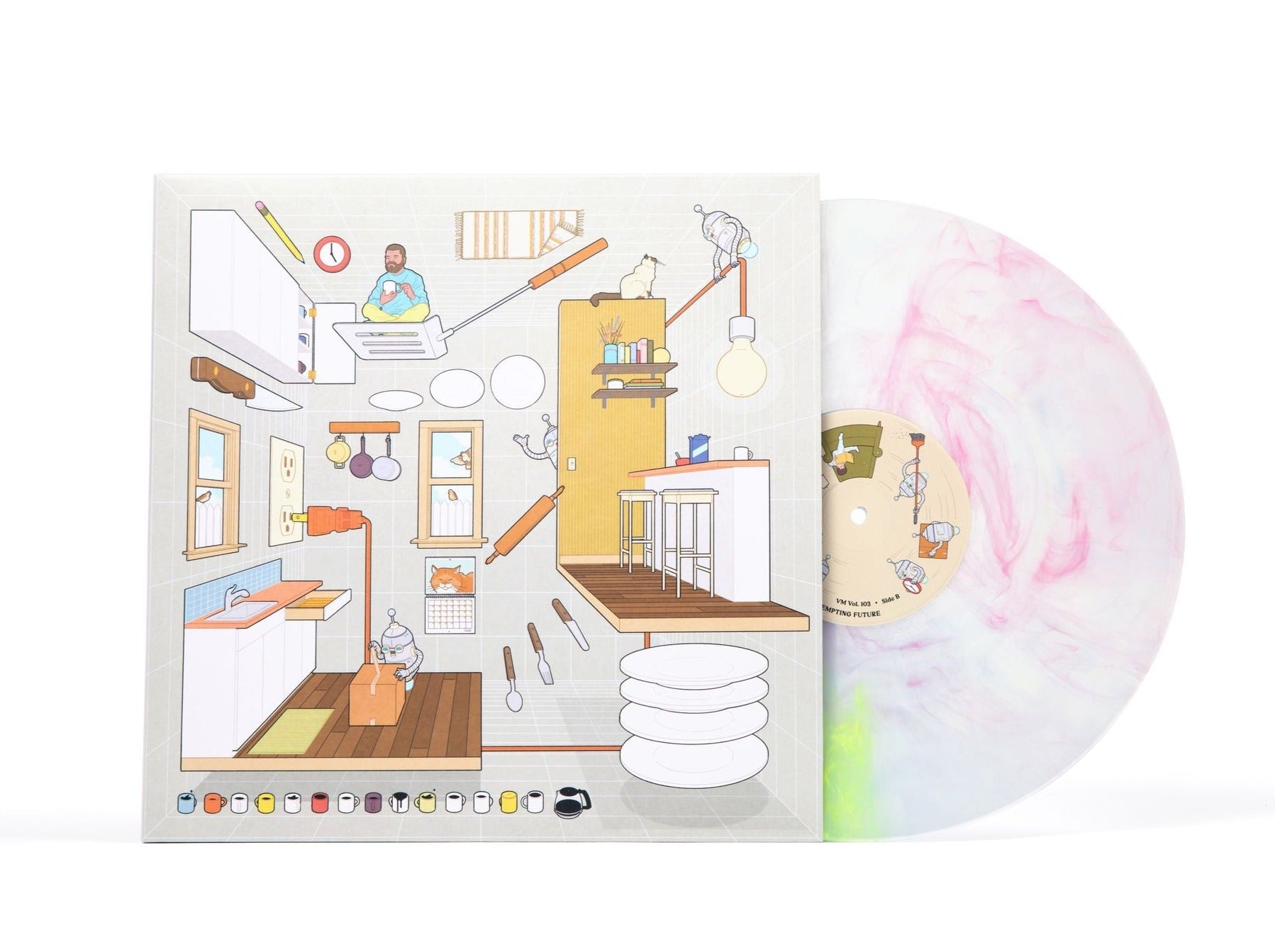 VIP // Clear with Multi-colored marble (Varies by record)