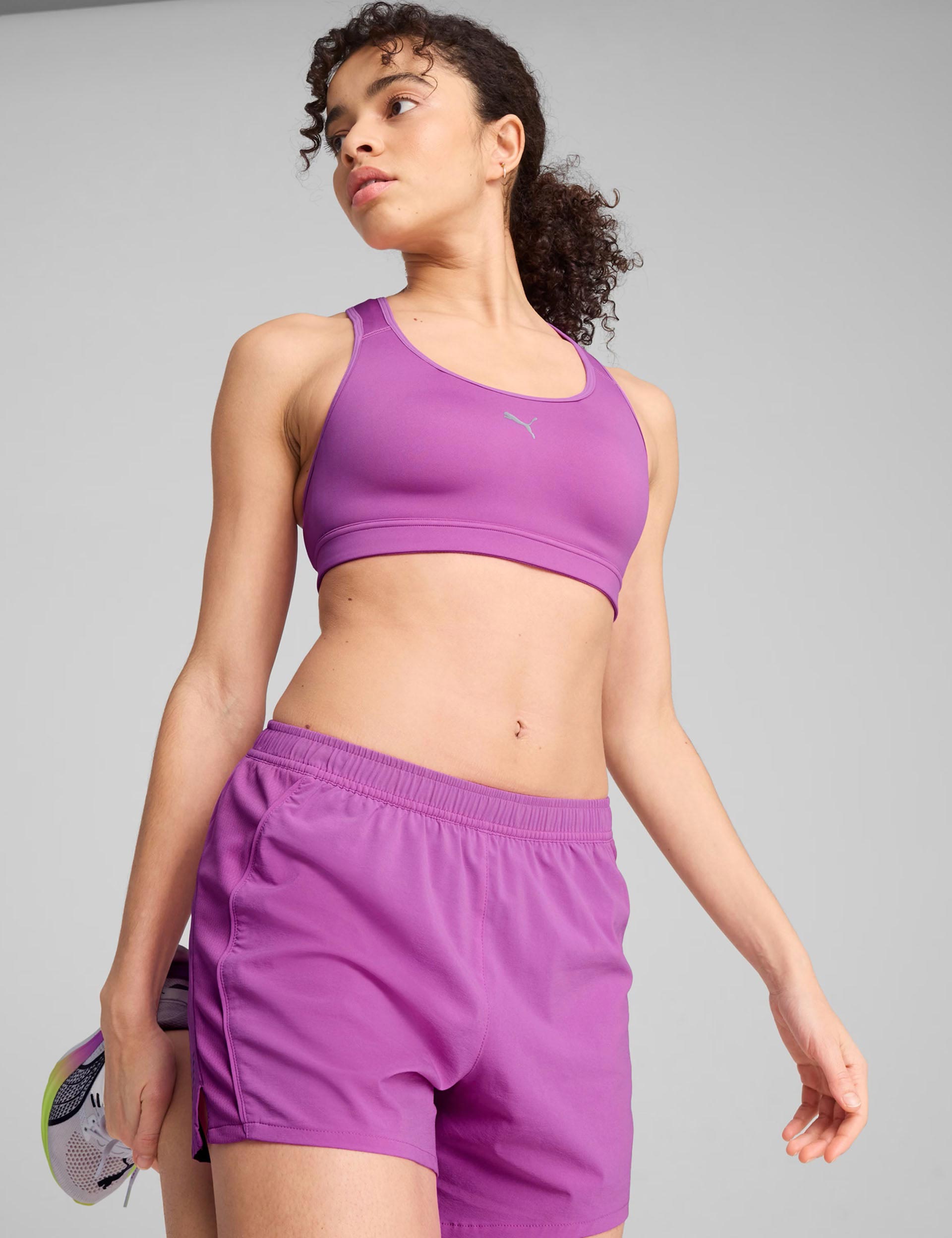 Running 4Keeps Sports Bra - Wild Berry Color | High Support Workout Top for Women | Perfect for Running, Yoga & Gym