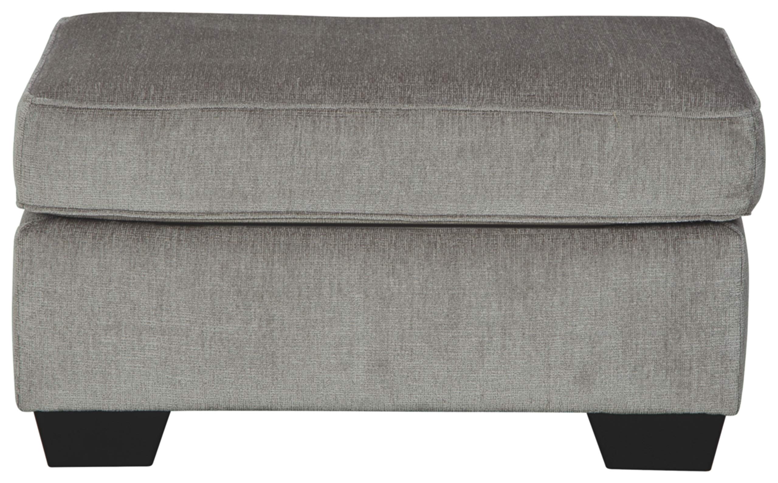 Signature Design by Ashley Altari Modern Rectangular Accent Ottoman in Light Gray - Stylish Footrest & Extra Seating for Living Room, Bedroom or Office