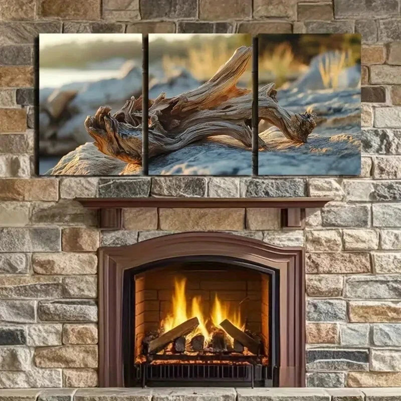 3-Piece Modern Beach Landscape Wall Art Set - Framed Canvas 50x70cm (20x28in) - High Quality Print - 100% Australian Made - Ready to Hang - Perfect for Living Room, Bedroom & Coastal Home Decor