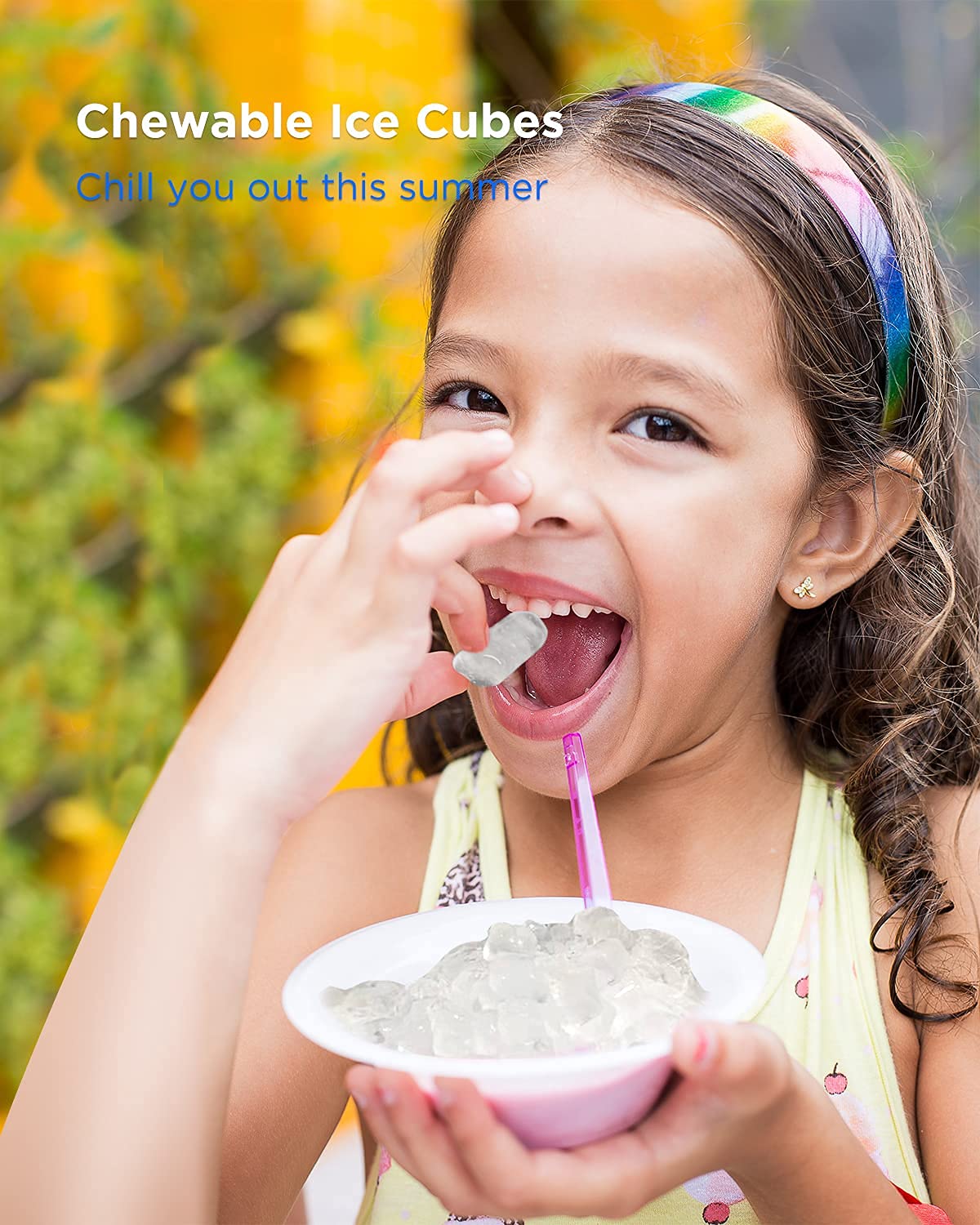 Portable Chewable Nugget Ice Maker Machine - 44lbs/Day, Self-Cleaning Countertop Ice Maker for Home, Office, and Commercial Use - Perfect for Cocktails, Smoothies, and Beverages