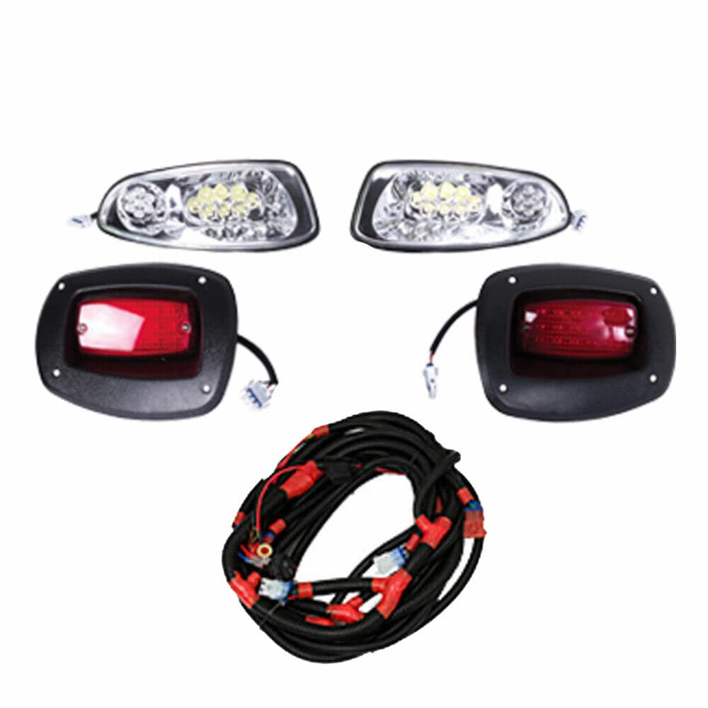GTW EZGO RXV LED Light Kit with Bright Tail Lights - Compatible with 2008-2015 Golf Carts - Perfect for Night Driving & Enhanced Safety