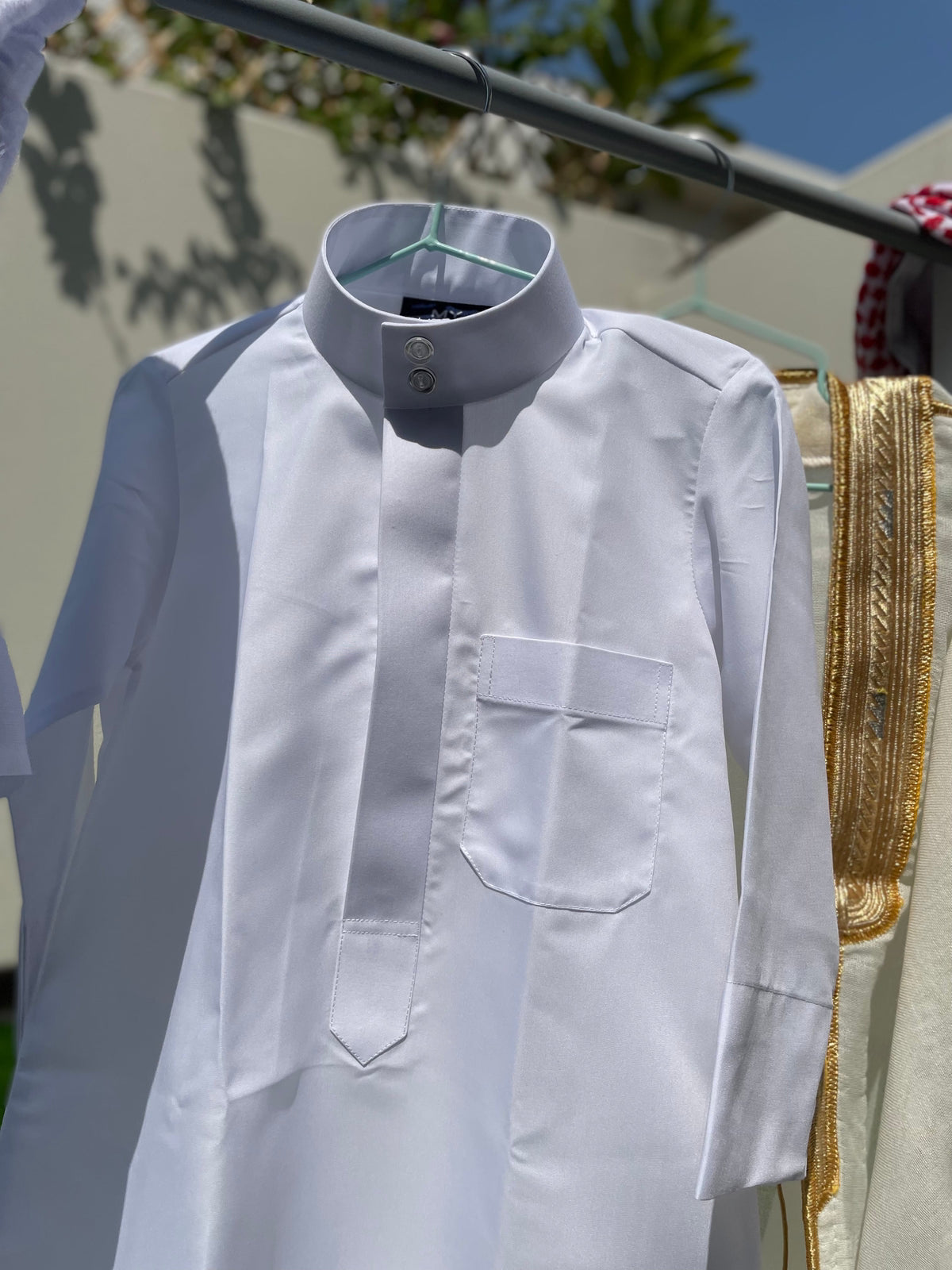 Premium Baby Boy Thobe Gift Set - Cream Bisht for 0-12 Months | 4-Piece Outfit for Newborns, Eid, and Special Occasions
