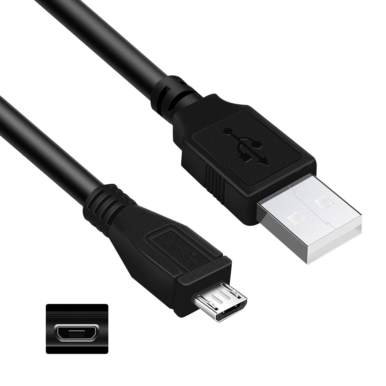 3FT Replacement Micro USB 2.0 Charger Cable for Plantronics Bluetooth Headset M20 M25 M50 M55 - Fast Charging & Data Sync for PC, Laptop, Car, Office & Home Use