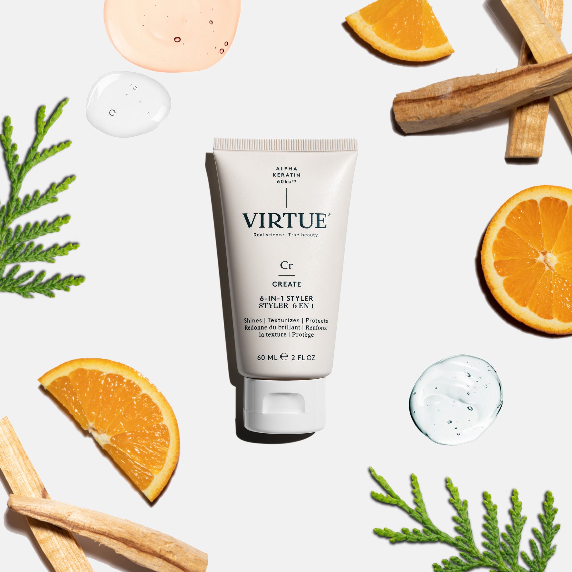 Virtue The One For All 6 In 1 Styler - Multi-Purpose Hair Styling Cream for Curls, Waves & Straight Hair | Perfect for Salon & Home Use