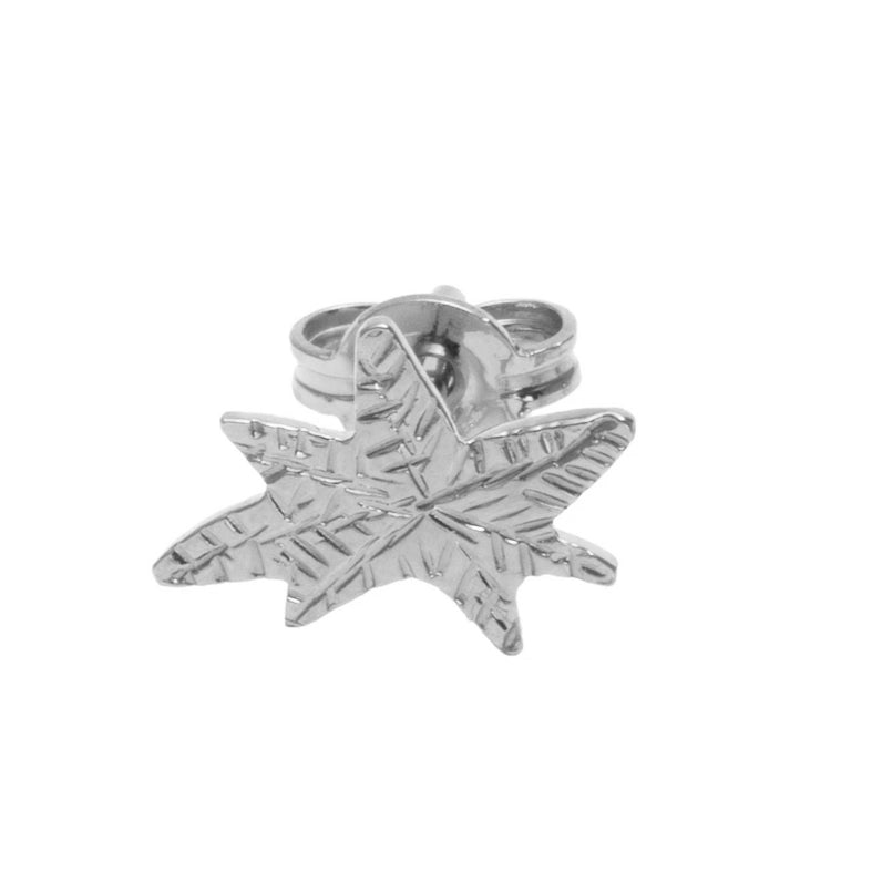 Silver Palmtastic Stud Earrings for Women - Elegant Single Stud Earring for Daily Wear, Parties & Special Occasions