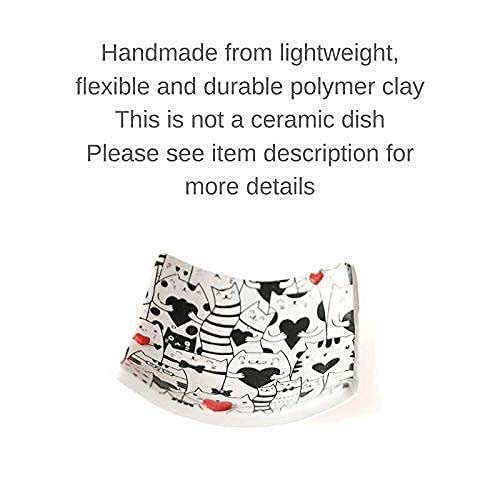 Small Cat-Themed Ring Holder & Trinket Dish - Perfect Home Decor & Housewarming Gift for Cat Lovers | Ideal for Jewelry Organization and Bathroom Vanity Display