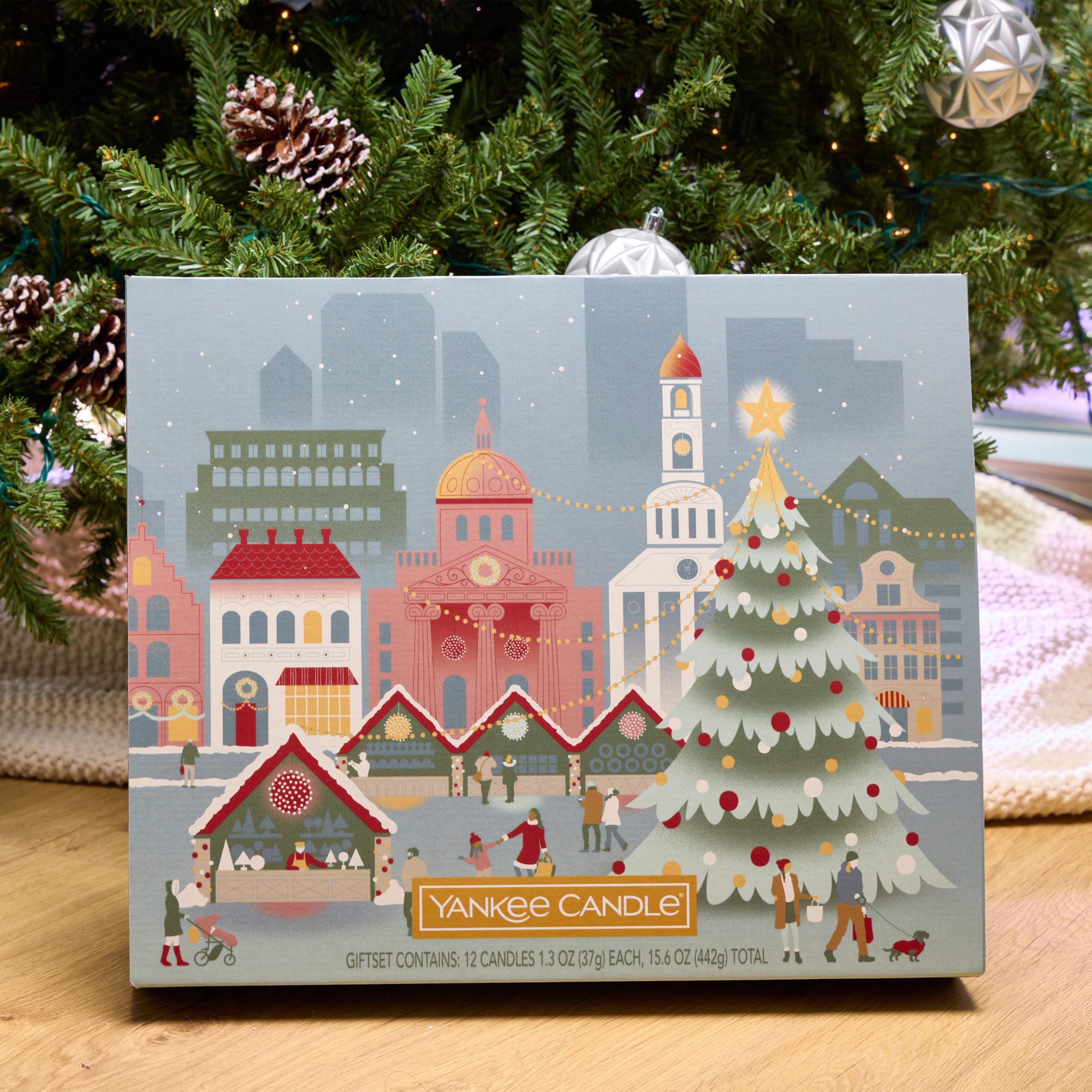 Yankee Candle Signature Votive Mini Candle Jars - 12 Days of Christmas Candle Advent Calendar Variety Pack, Natural Soy Wax Blend with Cotton Wick, 1.3oz Glass Jar (12-Pack) - Perfect for Holiday Gifts, Home Decor & Aromatherapy