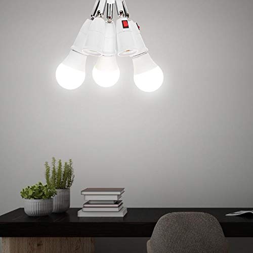 5 Heads Adjustable E27 Lamp Base Holder - Multi-Socket LED Bulb Adapter Converter for Home & Office Lighting (Black/White) - Perfect for Table Lamps, Floor Lamps & Pendant Lights