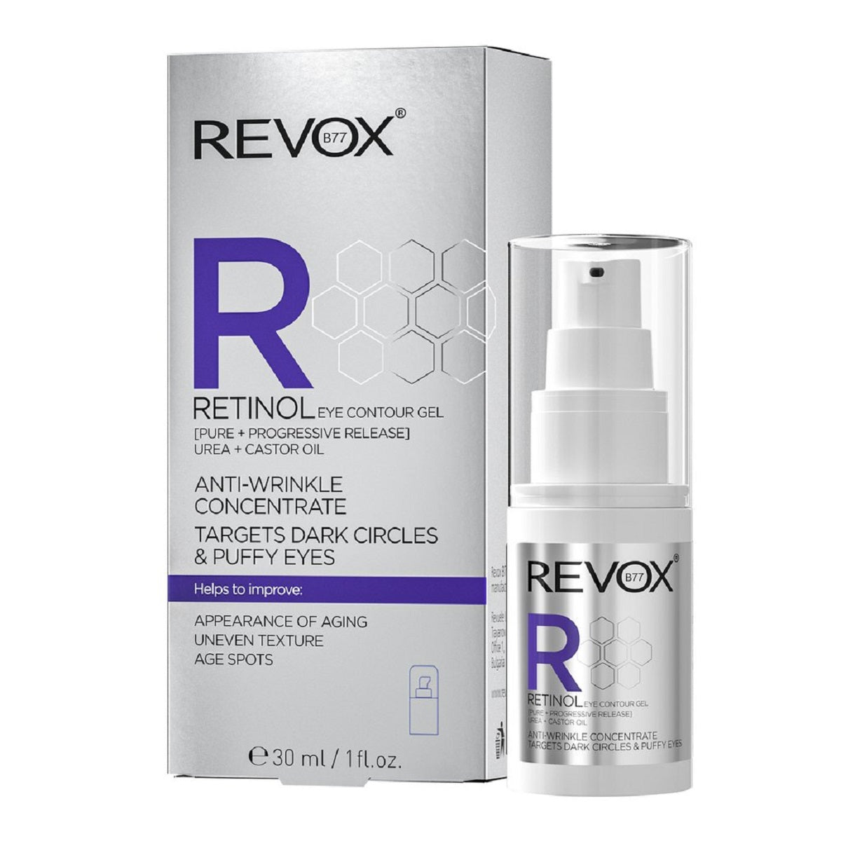 Best Retinol Eye Contour Gel for Dark Circles & Wrinkles - Anti-Aging Eye Treatment Cream for Puffiness & Fine Lines - Perfect for Night & Day Skincare Routine