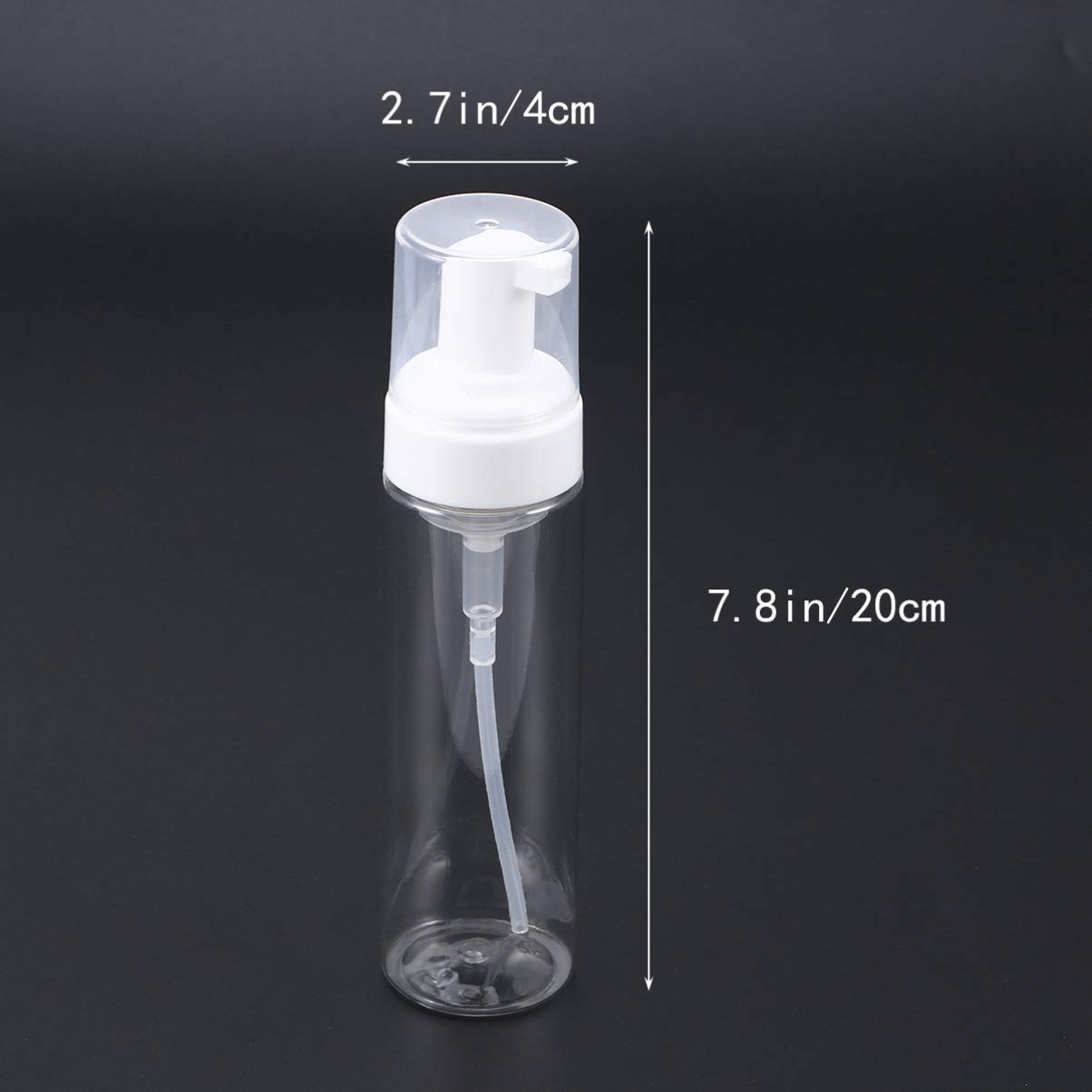 20pcs Refillable Plastic Pump Foam Dispensers - 200ml Empty Travel Soap Bottles for Shampoo, Facial Cleanser & Liquid Soap | Leak-Proof Cosmetic Containers for Home, Gym & Travel Use