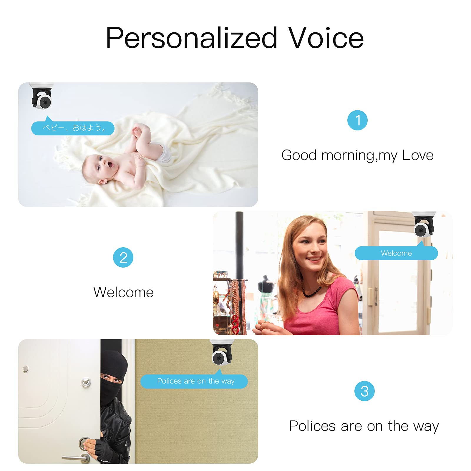 VSTARCAM 1080P Wireless Pet Camera with Night Vision, Motion Tracking & Two-Way Audio - Smart Baby/Puppy Monitor with 24/7 Cloud/SD Recording - Perfect for Home Security, Pet Monitoring & Baby Care
