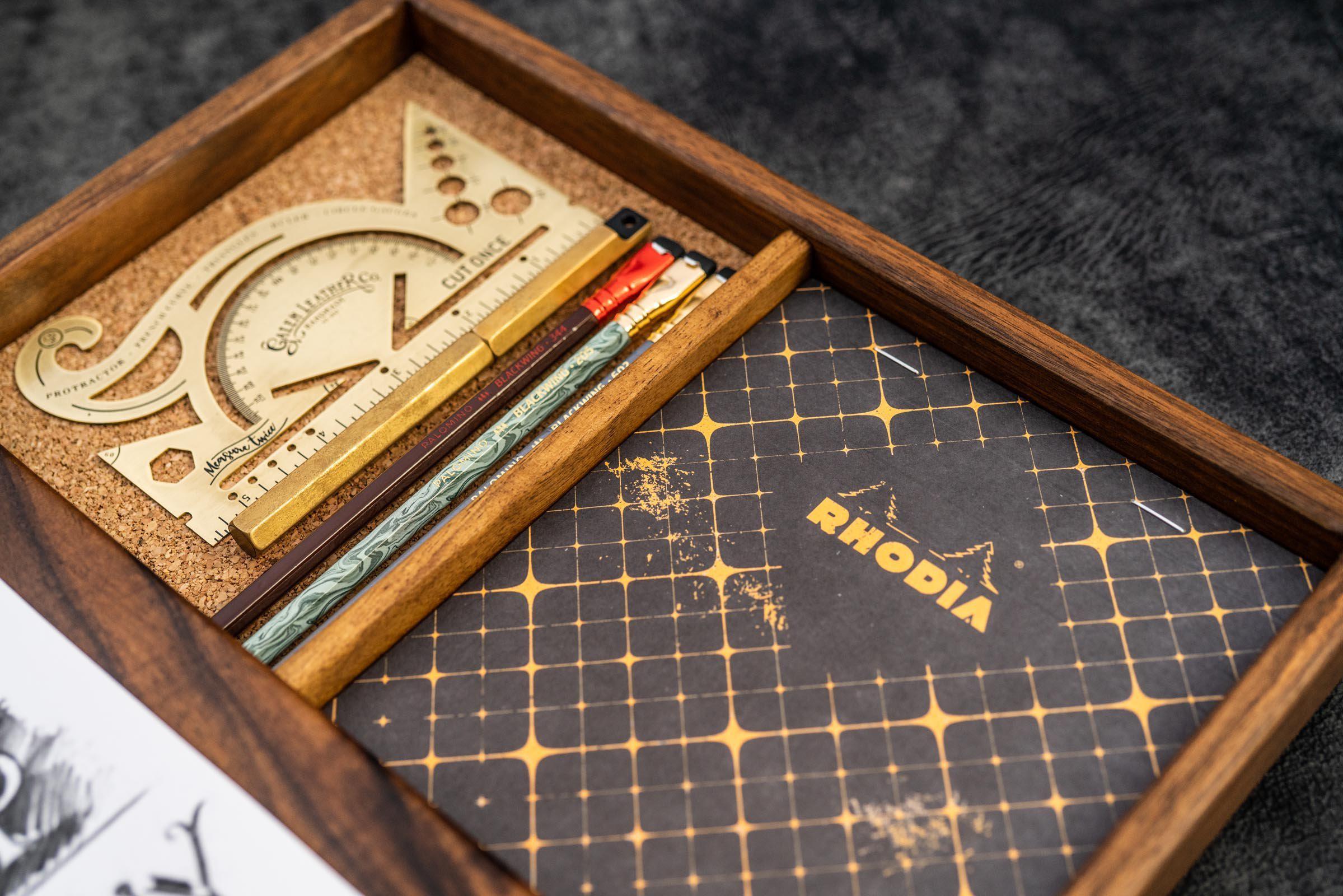 Premium Walnut Wooden Sketchbox - Artist Drawing & Painting Storage Case for Pencils, Brushes & Supplies - Perfect for Studio, Travel & Outdoor Sketching