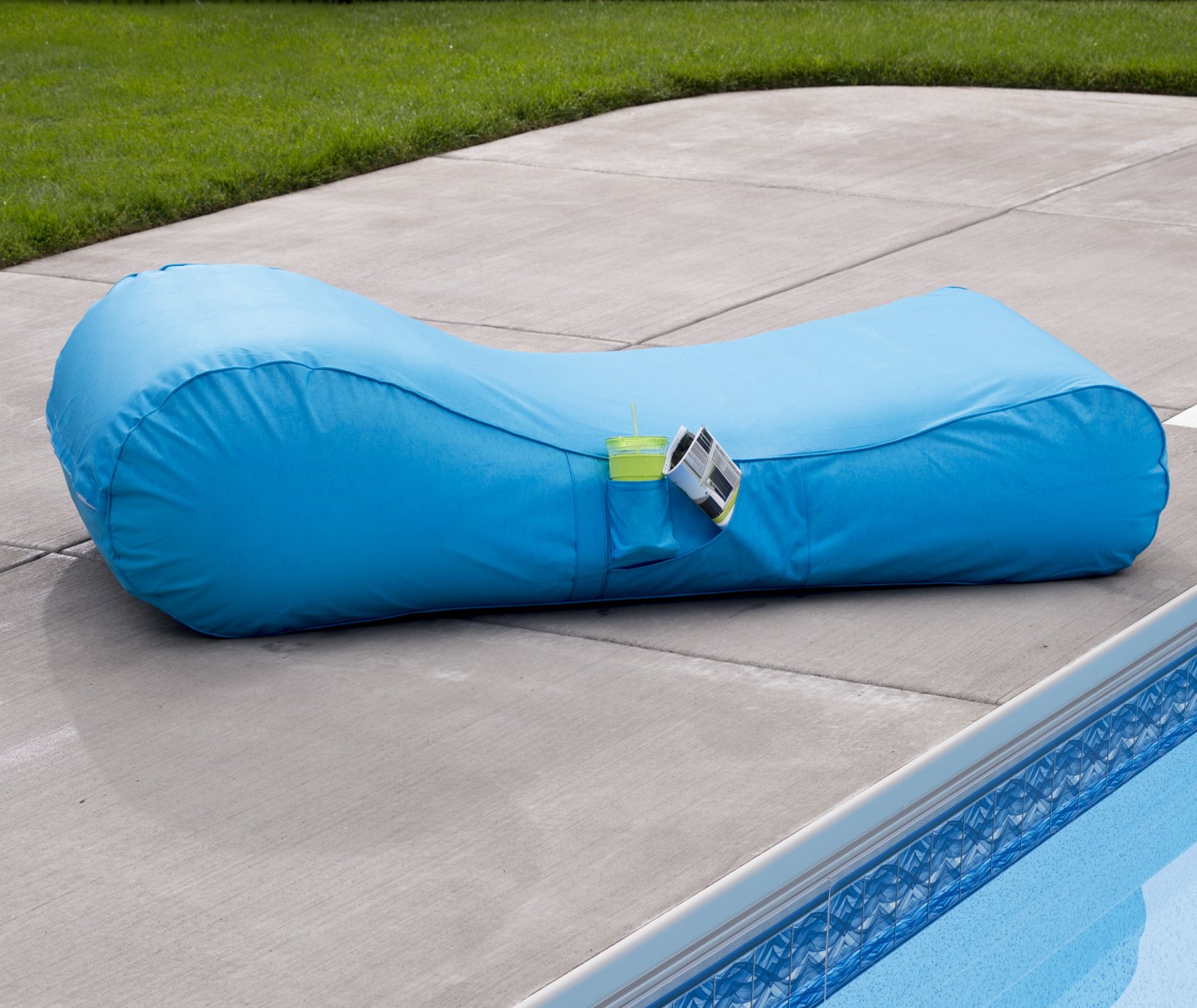 Ocean Blue Water Products Capri Inflatable Lounger - Portable Floating Pool Chair for Adults, Beach, Lake & Backyard Relaxation | Quick-Dry & Comfortable Outdoor Lounge Chair for Summer Fun