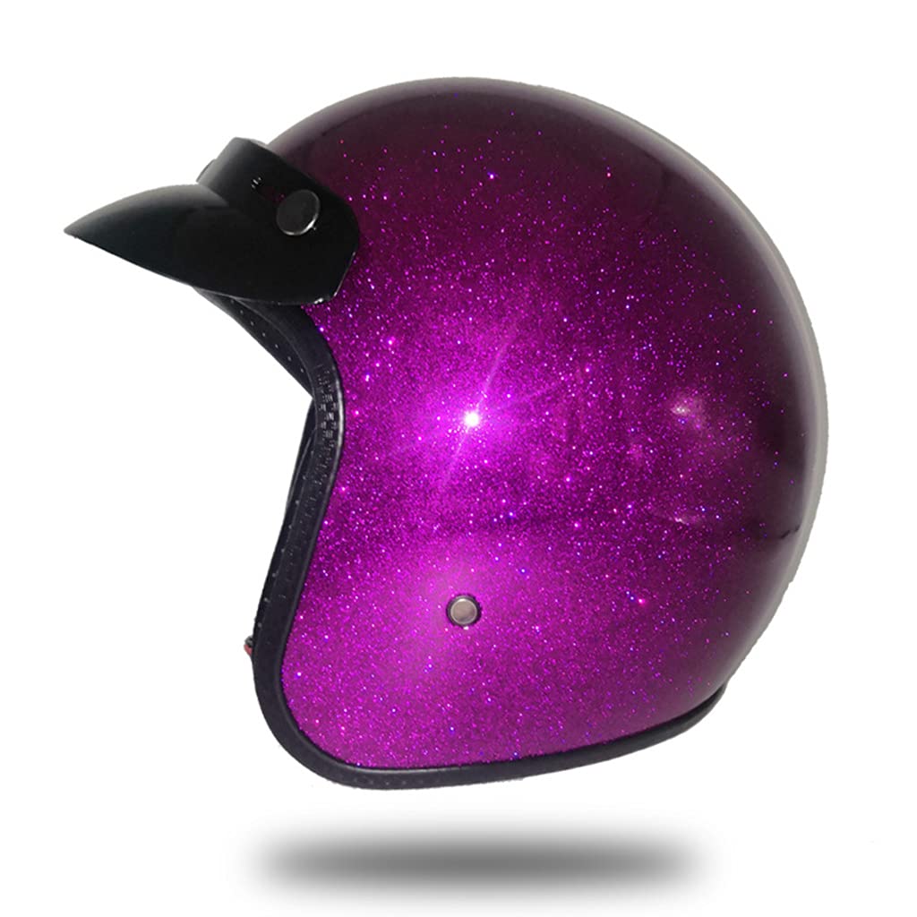 Vintage 3/4 Open Face Motorcycle Helmet - DOT/ECE Approved Retro Half Helmet for Men & Women - Street Scooter Jet Helmet for Chopper, Moped, Cruiser (54-62cm) - Perfect for Urban Commuting & Classic Bike Rides