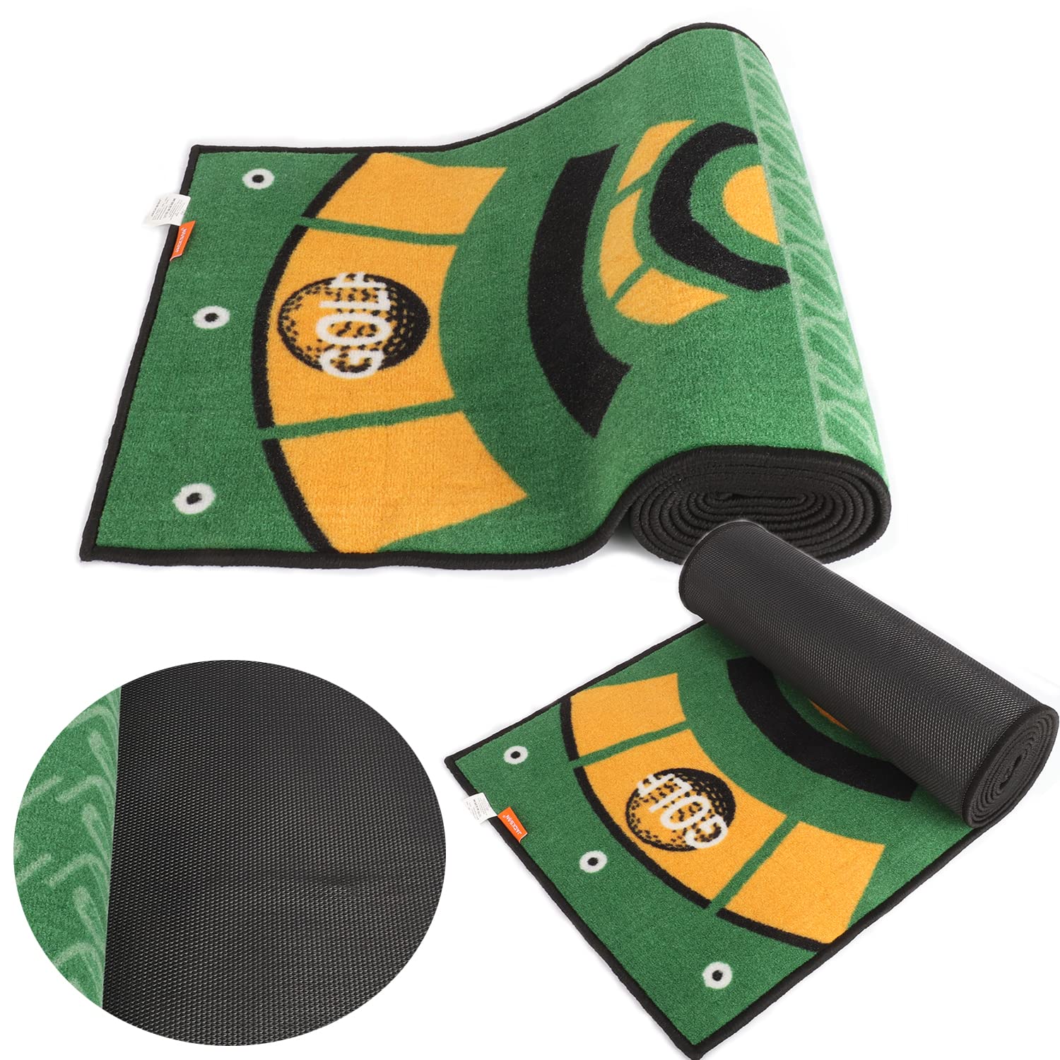 10 x 1.7 FT Professional Golf Putting Mat with Non-Slip Rubber Backing - Indoor/Outdoor Practice Green for Home, Office & Backyard Training | Perfect for Golf Enthusiasts & Beginners