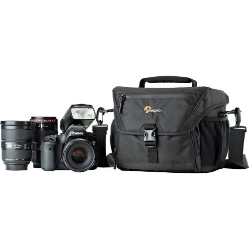Lowepro Nova 180 AW II Camera Shoulder Bag - Waterproof DSLR/SLR Camera Case with All-Weather Cover - Perfect for Travel, Photography & Outdoor Adventures (Black)
