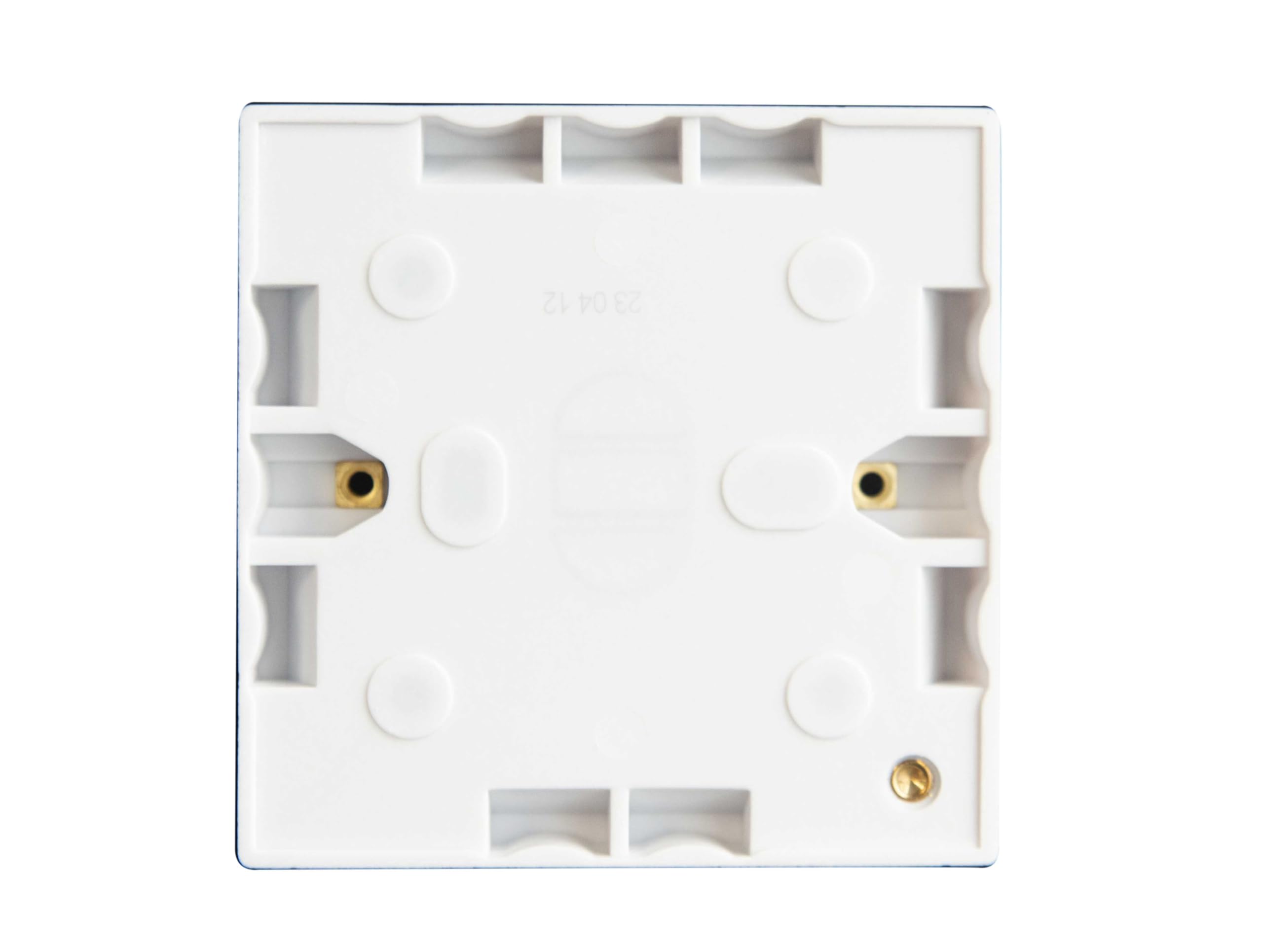 1-Gang Electrical Junction Box with Ground Screw - White - Ideal for Home Wiring, DIY Projects, and Electrical Installations