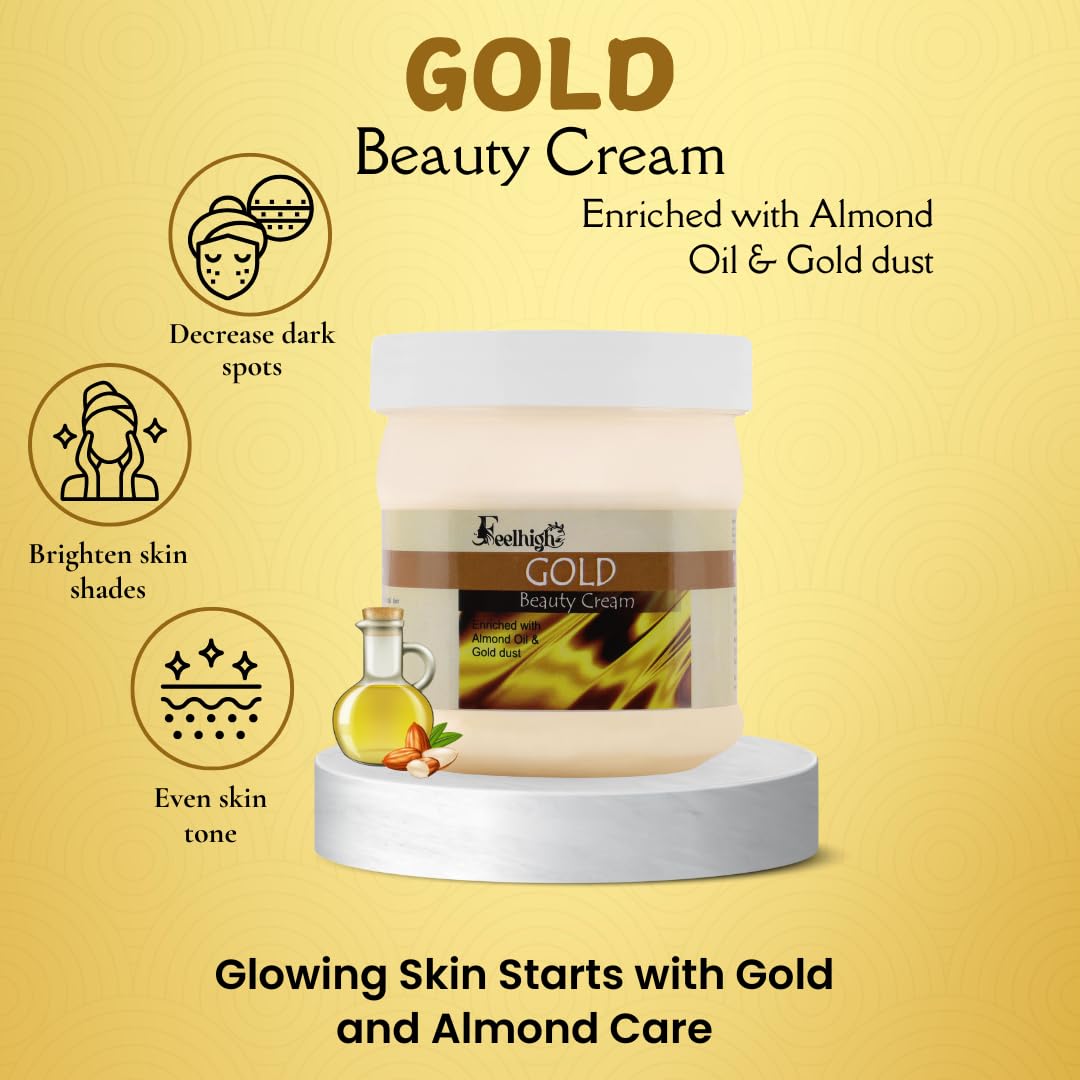 Feelhigh Papaya Face & Body Scrub with Gold Cream - 2-Piece Skincare Set for Exfoliation & Brightening | Perfect for Acne-Prone & Dull Skin