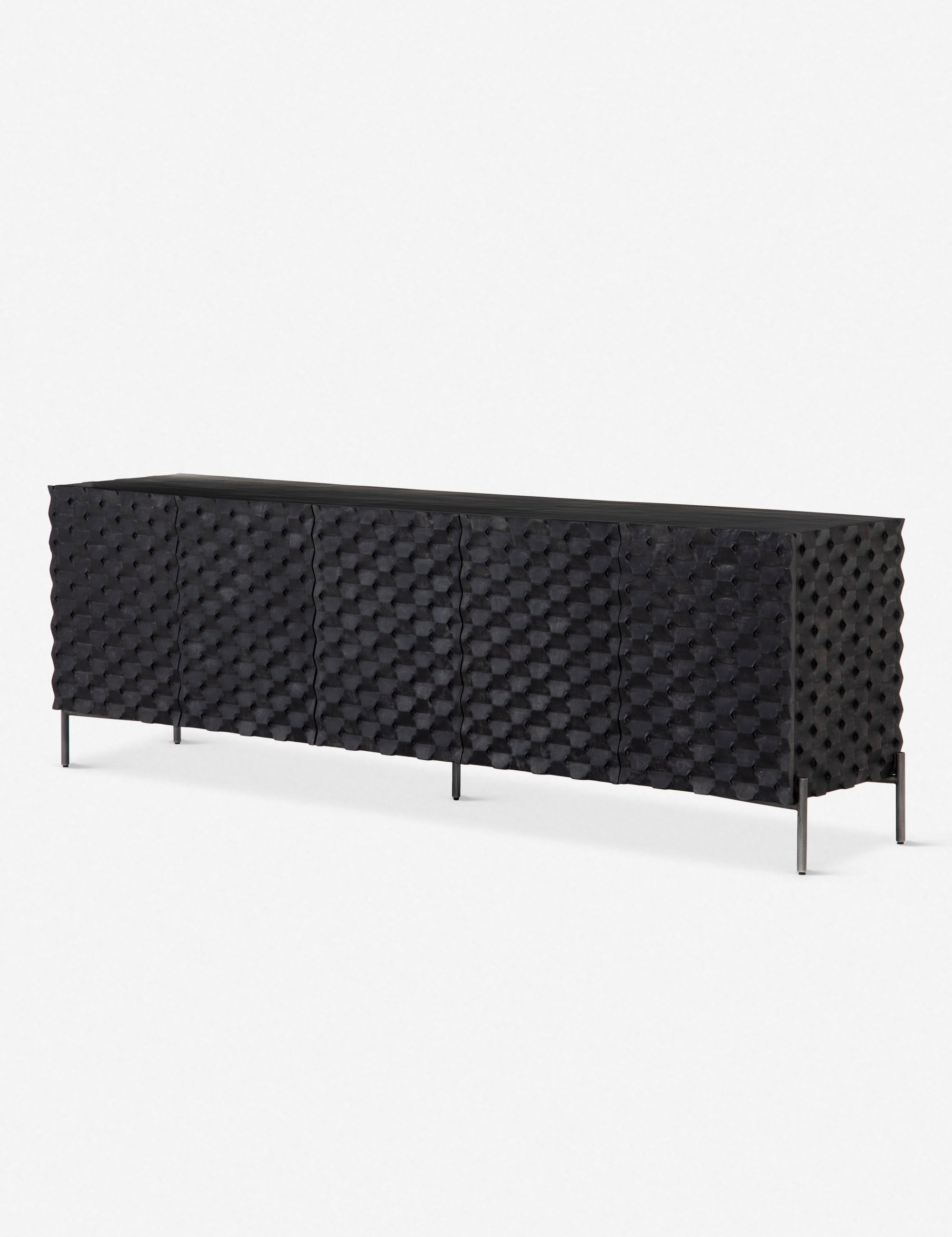 Modern Dylan Media Console - Stylish TV Stand with Storage Shelves for Living Room, Bedroom & Home Theater - Perfect for Organizing Electronics & Entertainment Systems