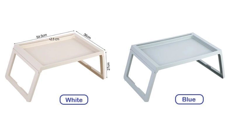 Foldable Laptop Bed Desk with Adjustable Legs - Portable Home Office Workstation for Studying, Working & Eating in Bed (Blue) - Perfect for Remote Work, Dorm Rooms & Small Spaces