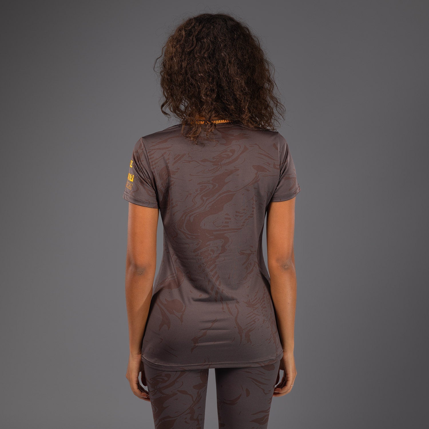 Venum UFC Fusion Fight Week Women's Dry Tech Performance T-Shirt - Moisture Wicking, Breathable Workout Top for MMA Training & Gym - Earthen Brown