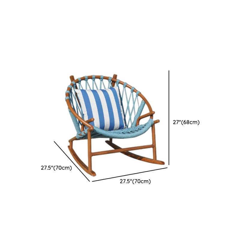Natural Wood Grain Nursery Recliner with Removable Pillowcase - Comfortable Rocking Chair for Baby's Room, Nursery Decor & Breastfeeding