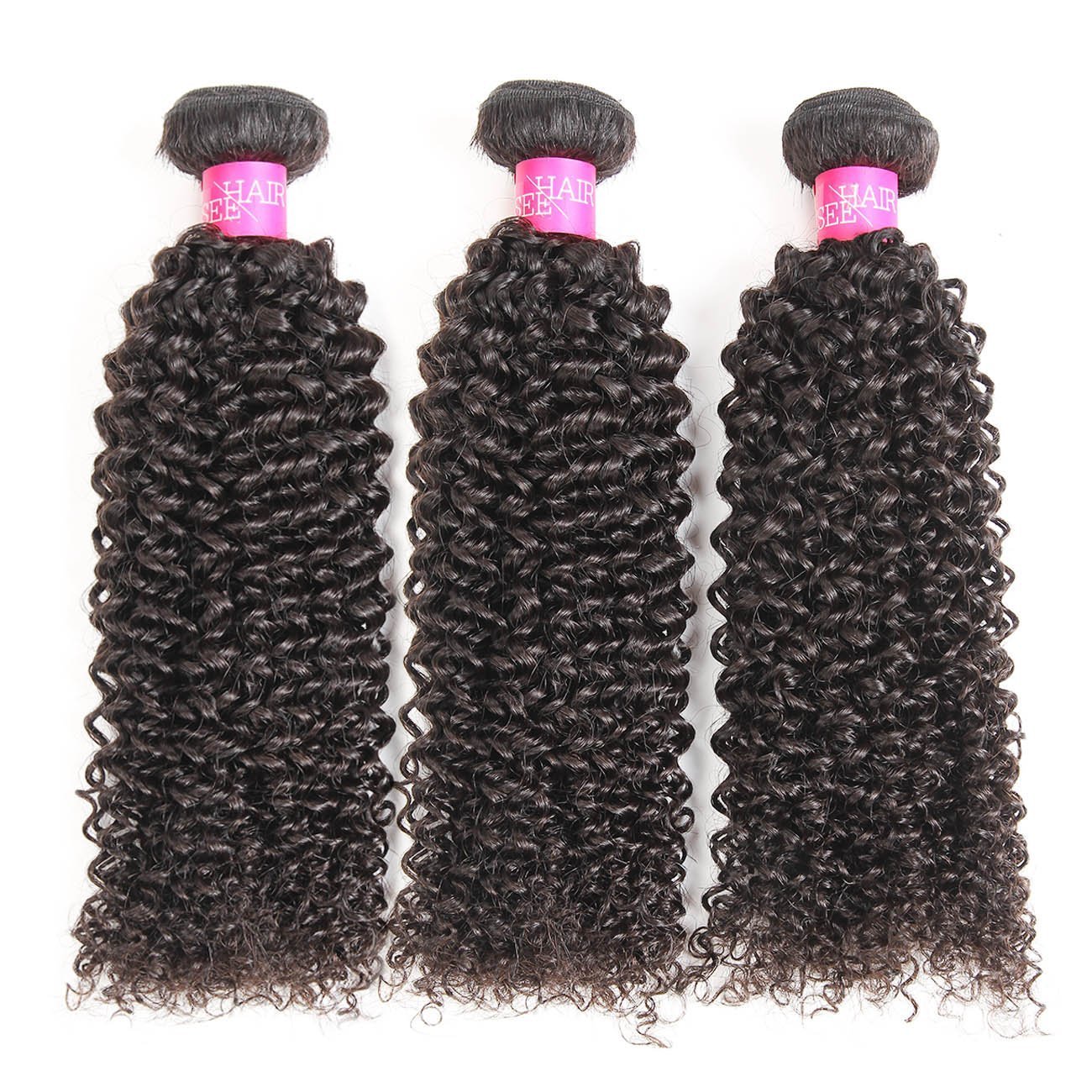 ISEE 100% Virgin Malaysian Deep Curly Jerry Curly Human Hair Extensions - 3 Bundles Unprocessed Natural Black Hair (20/22/24 Inches) for Styling, Weaving & Coloring | Perfect for Daily Wear, Parties & Special Occasions