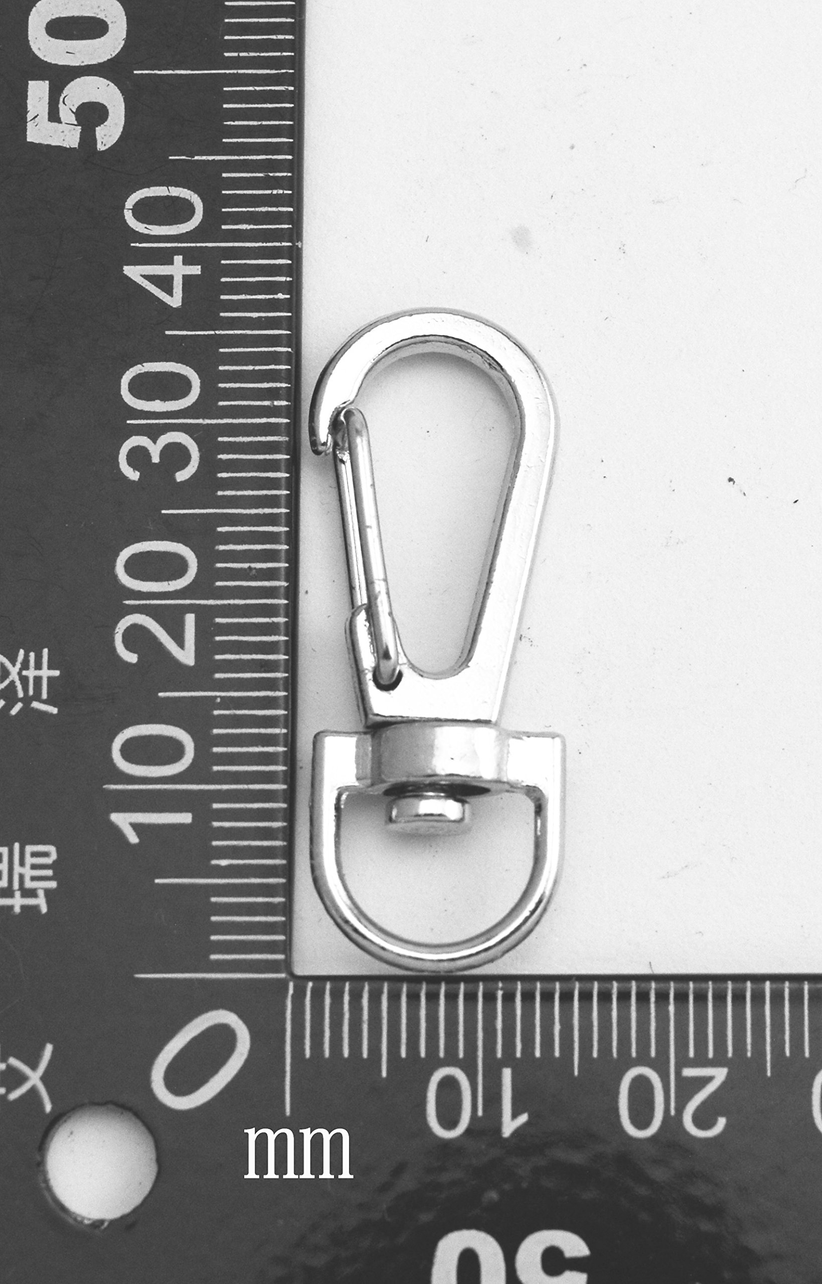 Wuuycoky Silver D Ring Lobster Clasp - Small Spring Buckle Swivel Snap Hook for Jewelry Making, Keychains, DIY Crafts & Accessories