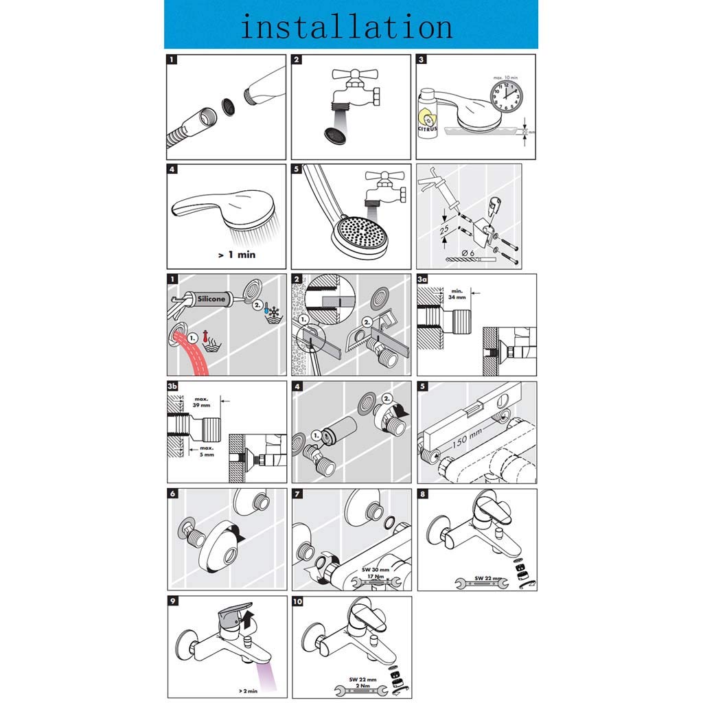 Wall-Mounted Modern Shower Set with Adjustable Lifting Rod - Hot & Cold Water Mixer Faucet for Bathroom - Perfect for Small Spaces & Spa-Like Experience