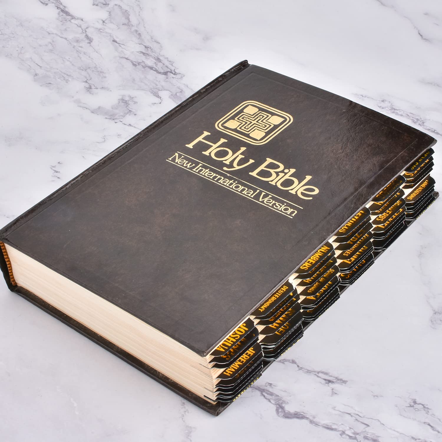 Bible Index Tabs Set - 122 Matte Laminated Floral Design Tabs for Old & New Testament (Black with Gold Foil) | Perfect for Bible Journaling, Scripture Study & Church Gifts