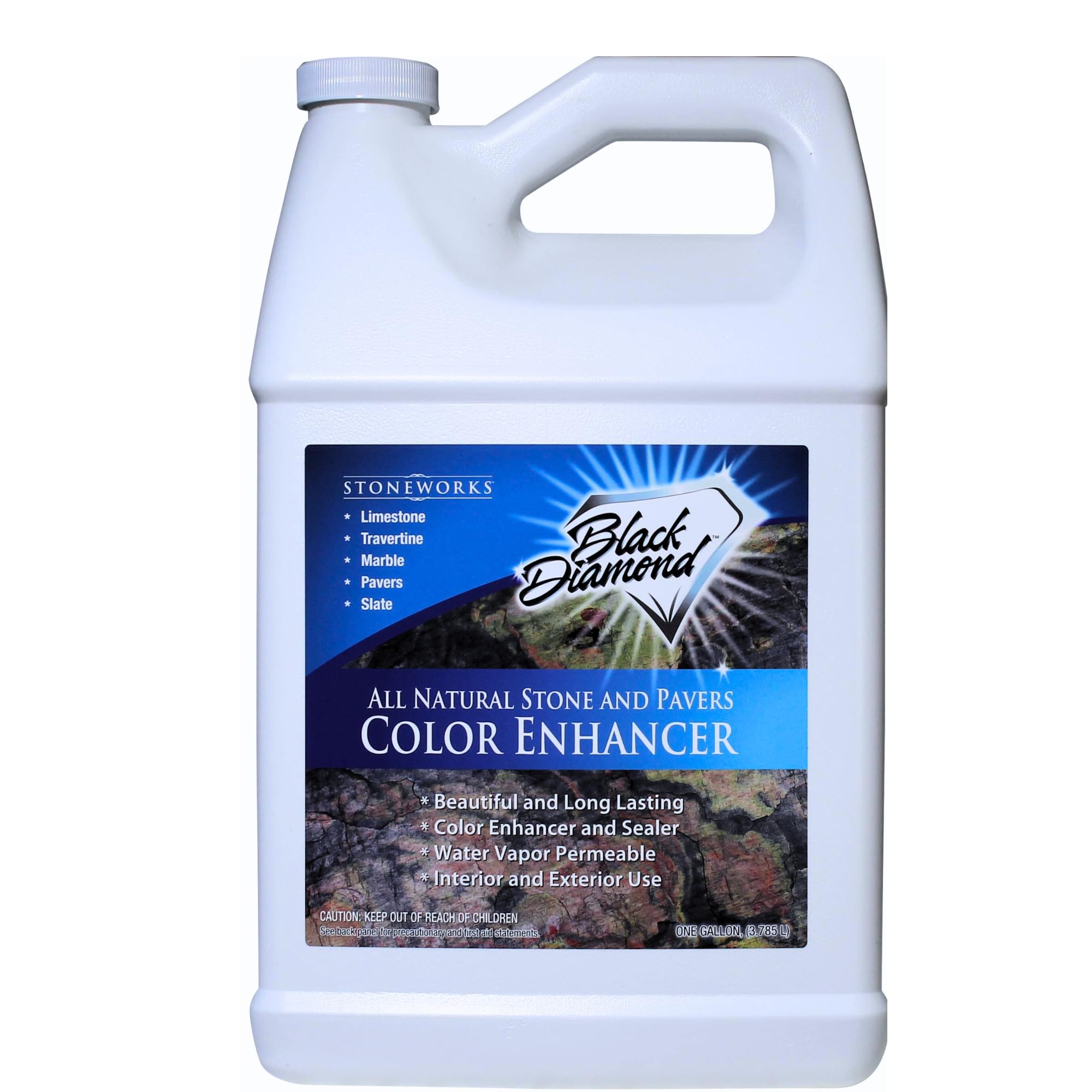Premium Color Enhancer & Sealer for Natural Stone & Pavers - Protects Marble, Travertine, Limestone, Granite, Slate | 1 Gallon for Driveways, Patios, Walkways & Pool Decks