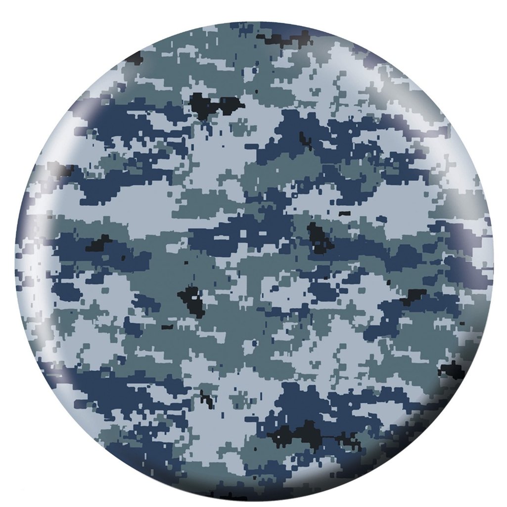 Premium Blue/Gray Camouflage Bowling Ball for Professional & Recreational Players - Perfect for League Games, Tournaments & Practice Sessions