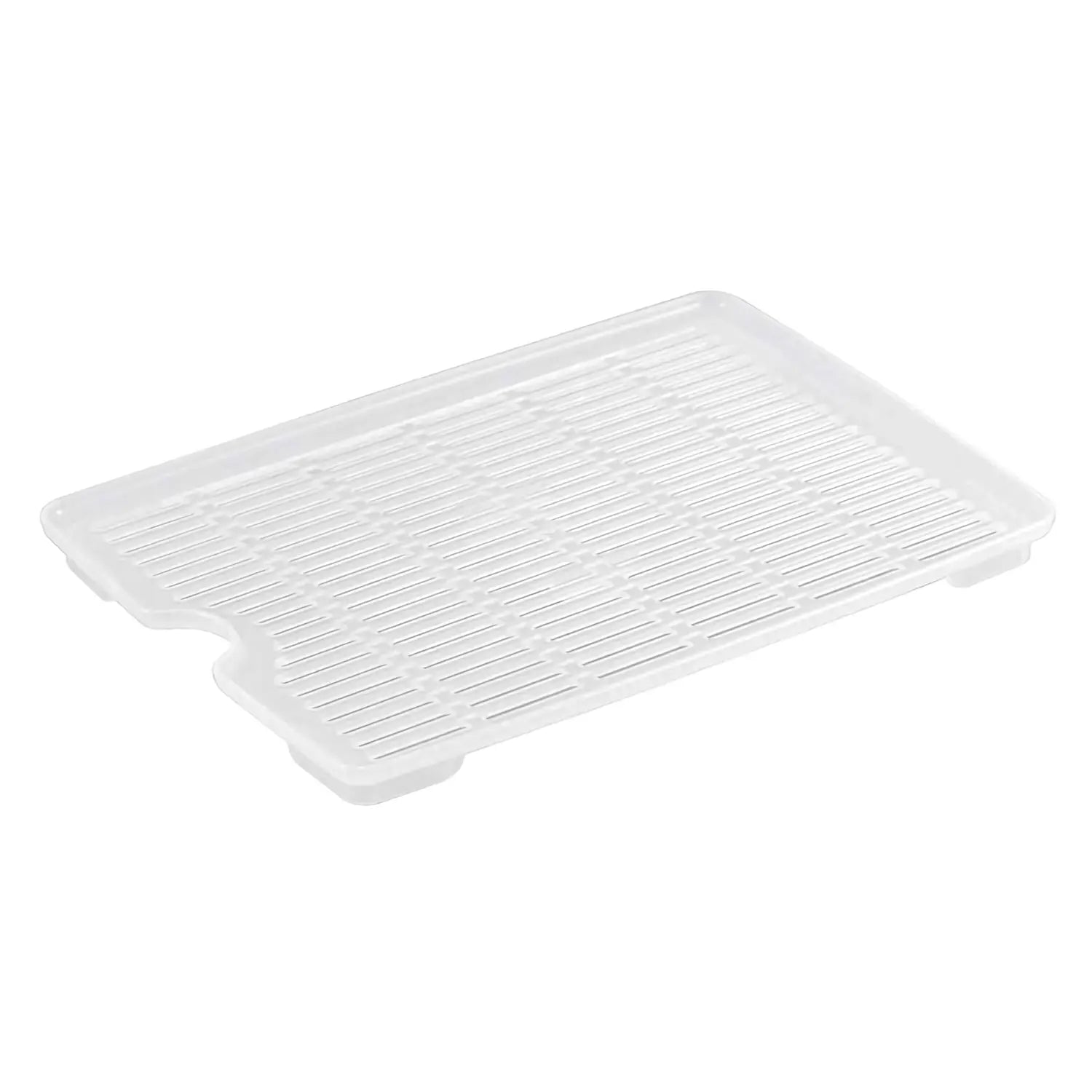 Entec High Pack Antibacterial Polypropylene Drainer Tray - Dish Drying Rack for Kitchen, Bathroom & RV Use | BPA-Free Plastic Utensil Organizer with Drainage Holes | Space-Saving Storage Solution
