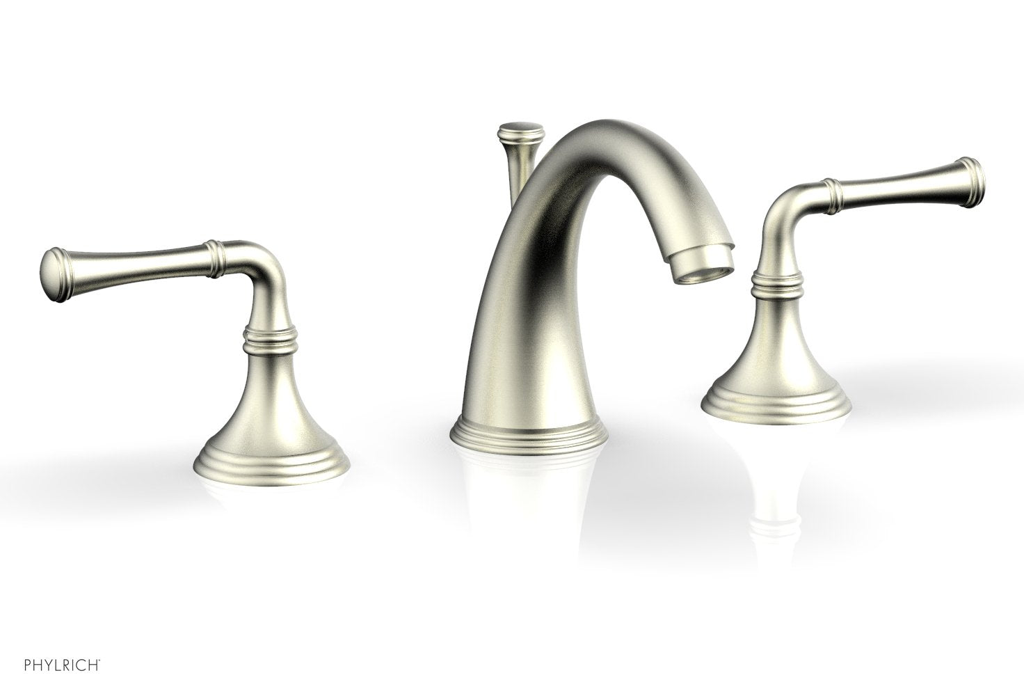 3-Hole Widespread Bathroom Faucet - D205 Brushed Nickel Finish for Vanity Sink - Perfect for Modern Home & Commercial Restrooms