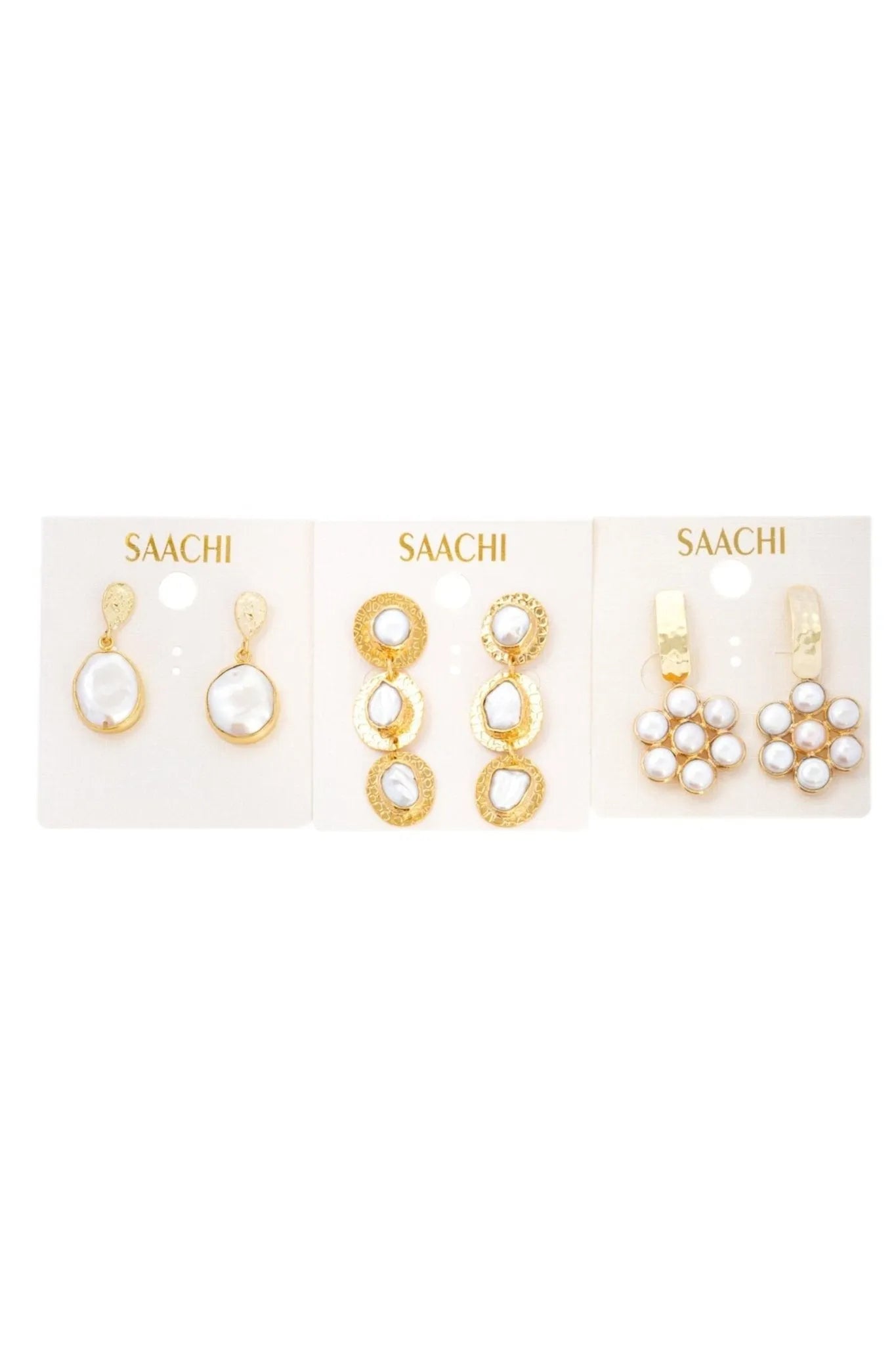 Exquisite Triple Freshwater Pearl Dangle Earrings for Women - Elegant Handmade Jewelry Gift for Brides, Party & Special Occasions