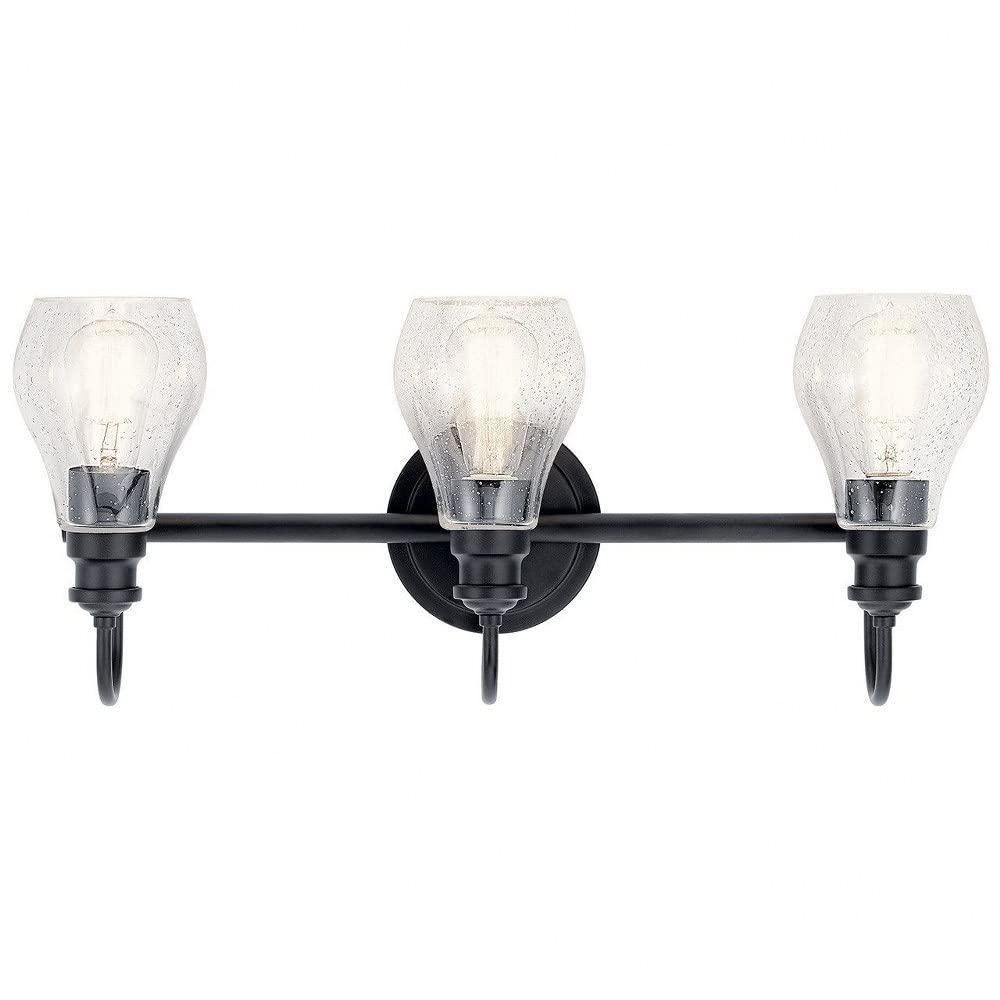 Kichler 45392CLZ Greenbrier 3-Light Vanity Fixture - 300W Classic Bronze Bathroom Lighting for Modern & Traditional Décor