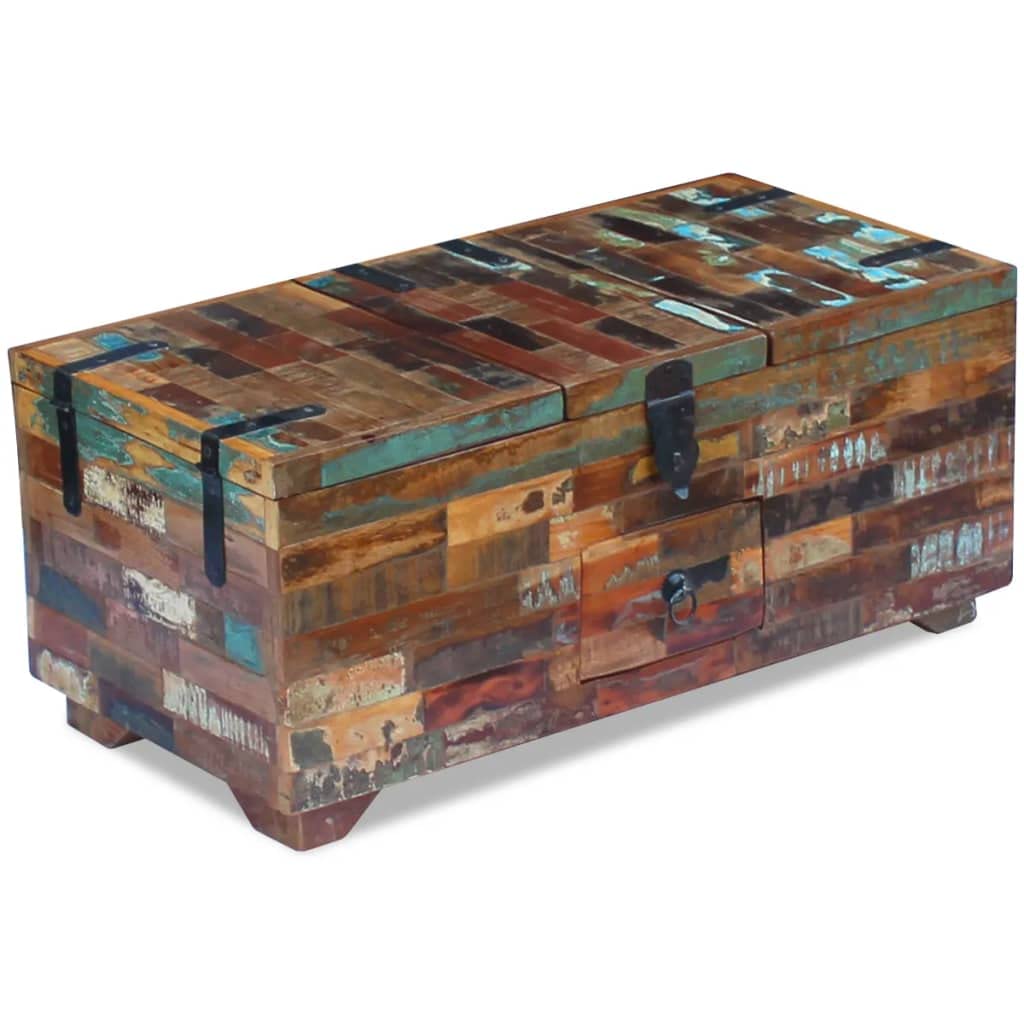 Reclaimed Wood Coffee Table Box Chest 31.5