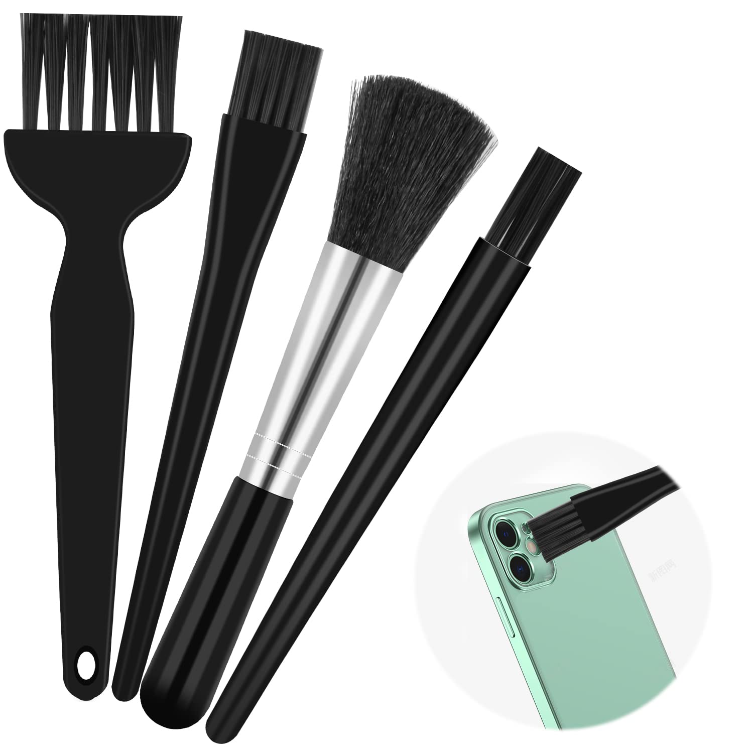 4 Pcs Anti Static Cleaning Brushes for PC Keyboard & Car Interior