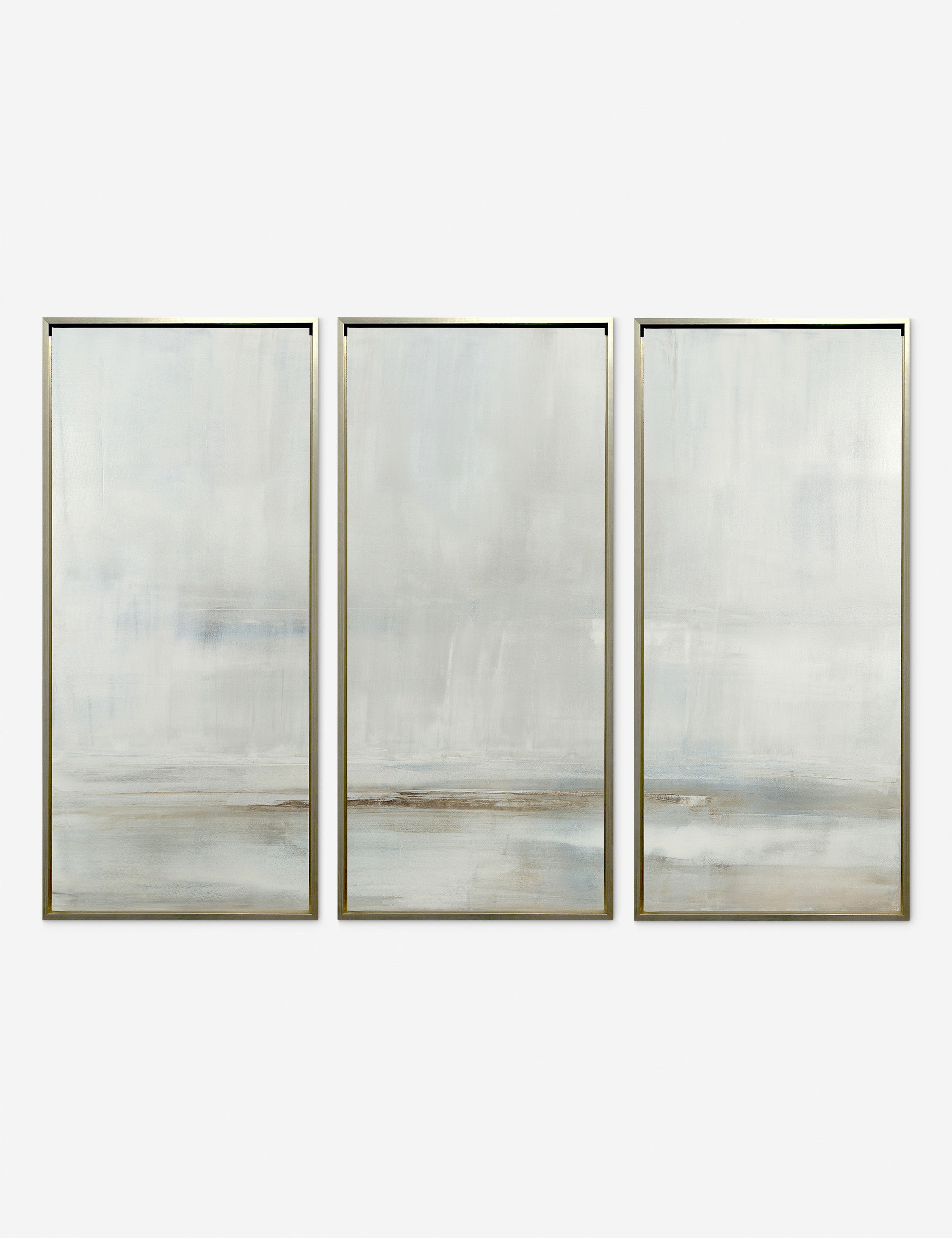 After The Storm Triptych Wall Art - Coastal Landscape Painting by Carol Benson Cobb | Perfect for Beach House Decor, Living Room & Bedroom Wall Art