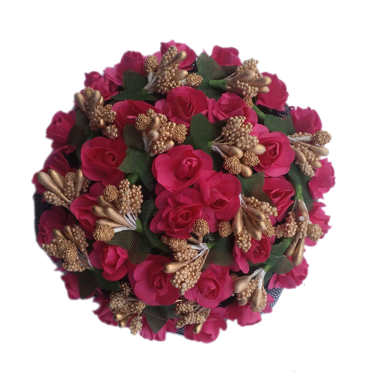 GuruEmbellish Bun Juda Maker Flower Gajra Hair Accessories for Women & Girls - Pack of 1 | Perfect for Weddings, Parties & Traditional Indian Hairstyles