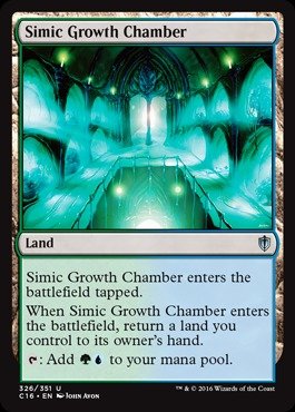 Magic The Gathering - Simic Growth Chamber (326/351) - Commander 2016 MTG Card - Perfect for Commander, Modern & Casual Play - Enhance Your Blue-Green Deck Strategy