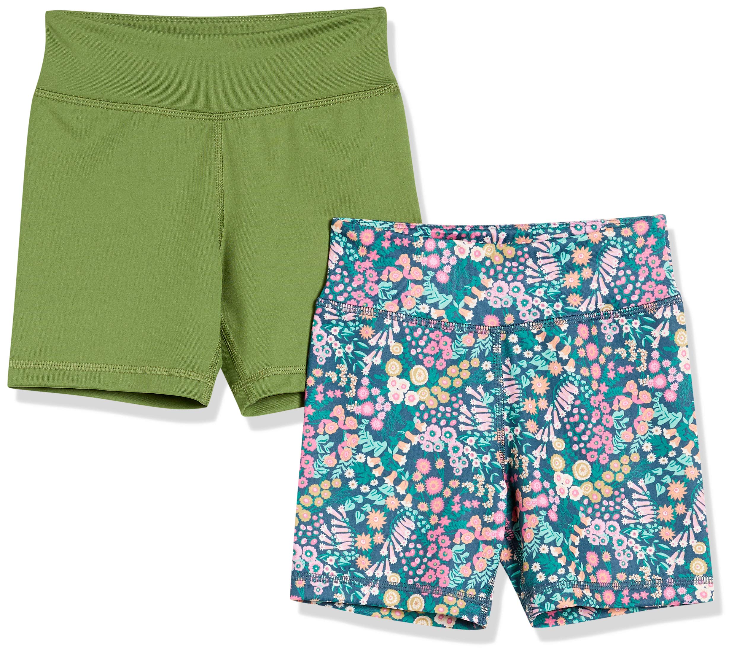 Amazon Essentials Girls' & Toddlers' Stretch Active Shorts Multipack - Soft Breathable Athletic Shorts for Play & Sports - Perfect for Gym, Running, Yoga & Everyday Wear