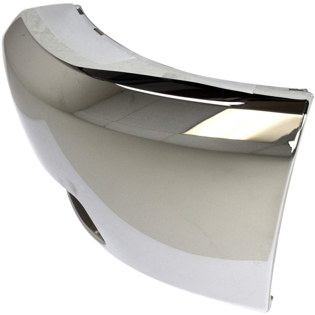 Chrome Plastic Front Bumper End Cap for Chevy Silverado 1500 2007-2013 (Driver Side w/ Fog Lights) - GM1004156 20985757 | Replacement Part for Truck Accessories & Off-Road Protection