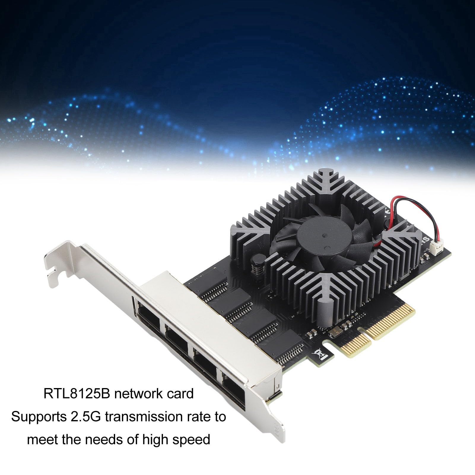 2.5G Gigabit PCIe Ethernet Network Card - 4 Port 2.5Gbps PCI Express LAN Adapter for Windows & Linux | High-Speed Networking for Gaming, Servers & Workstations